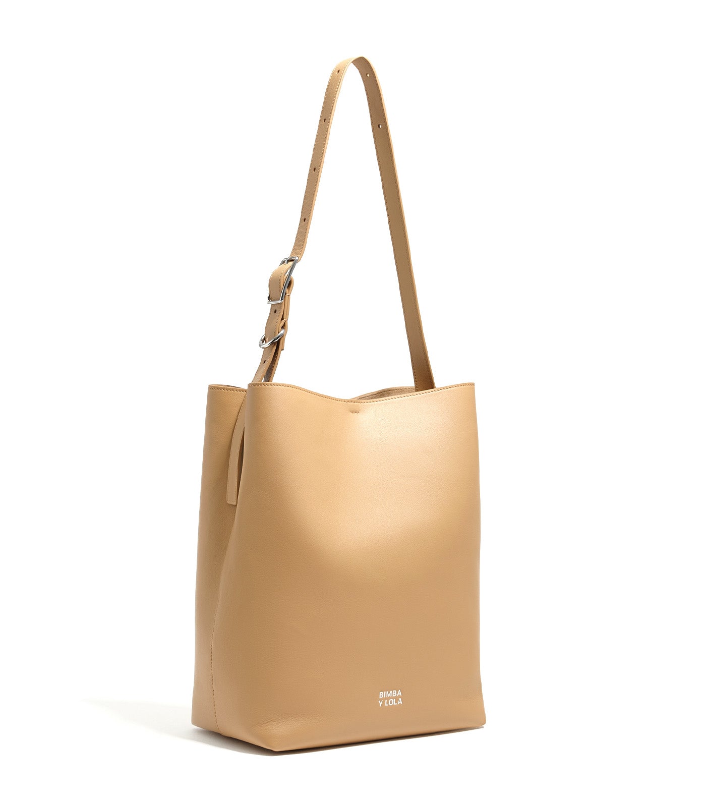 Bimba Y Lola Large Leather Carlino Bag Desert