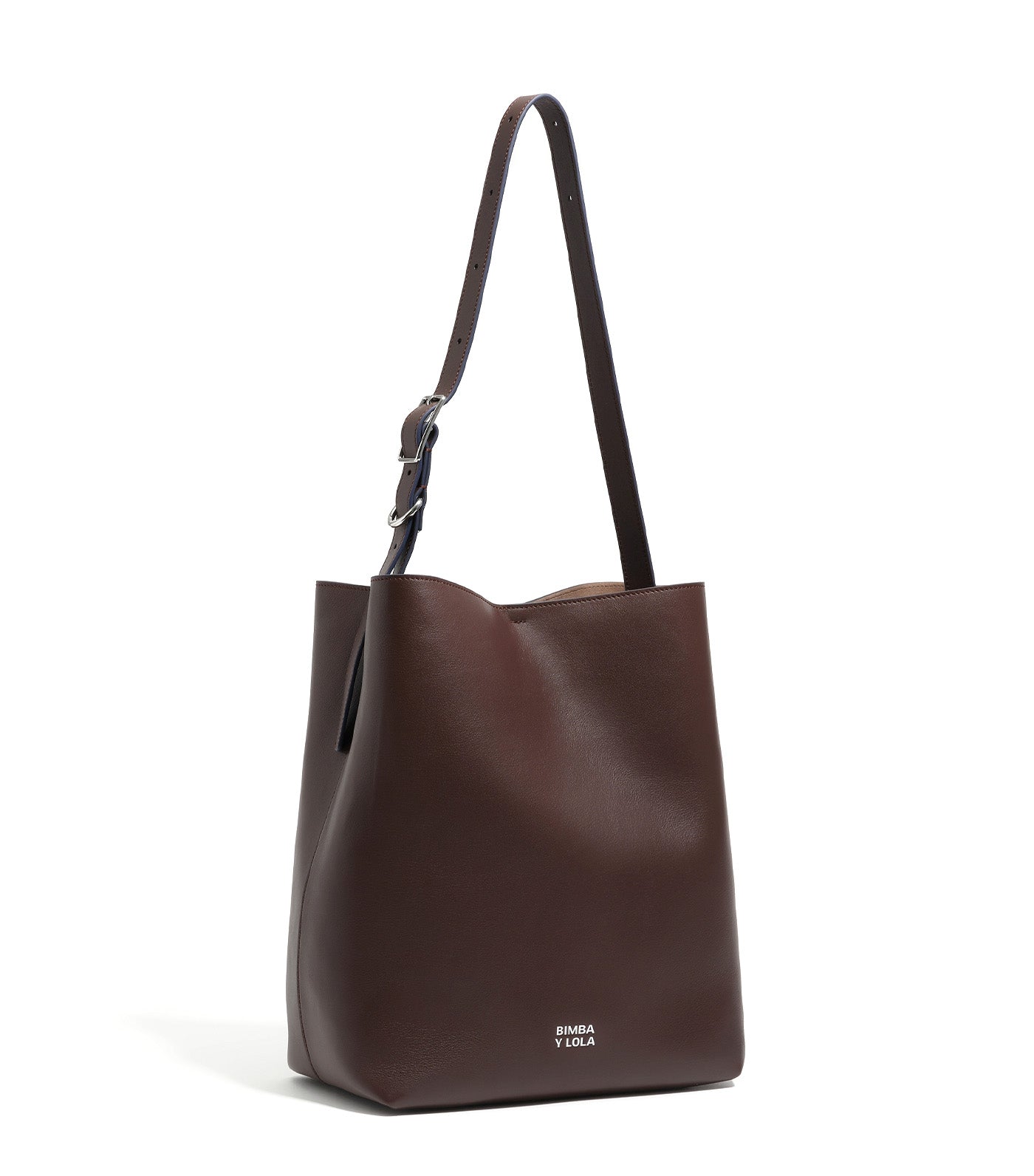 Bimba Y Lola Large Leather Carlino Bag Chocolate