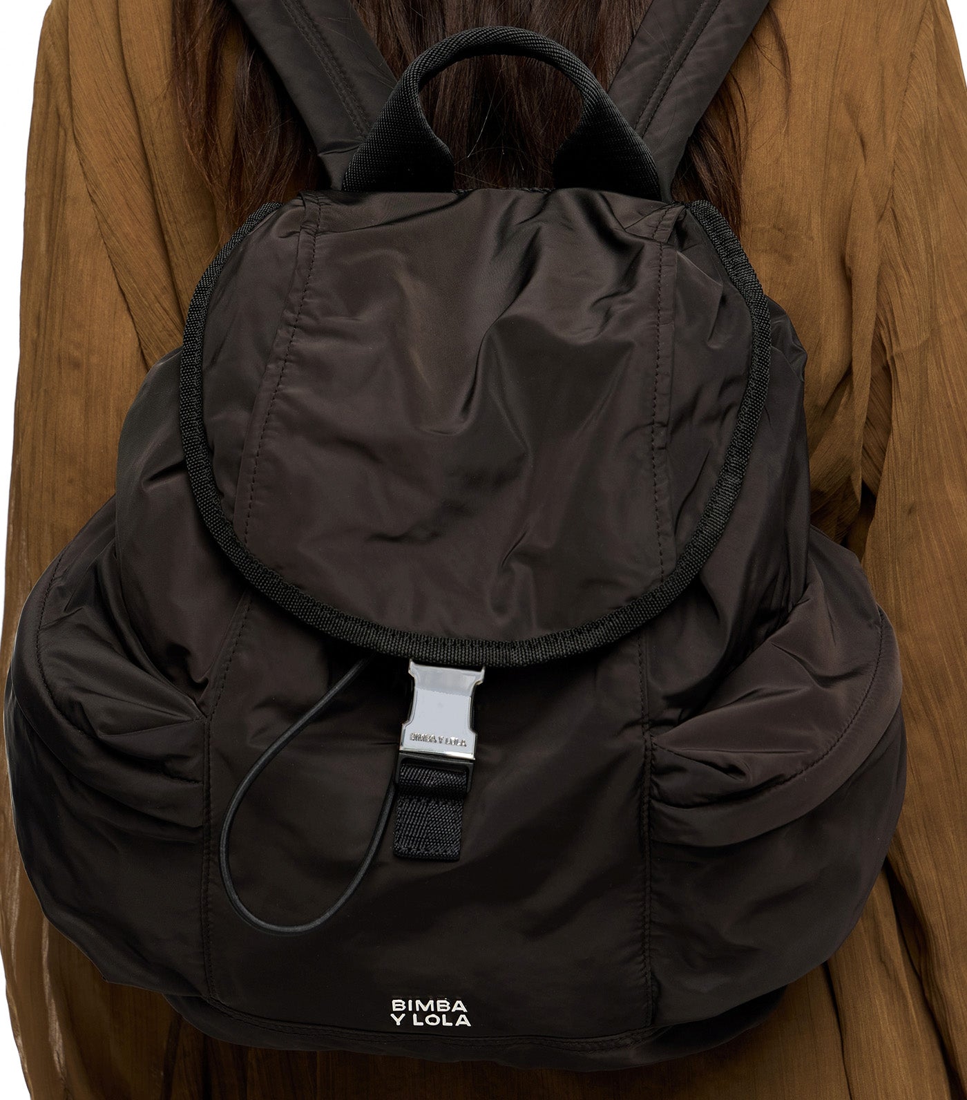 Large Nylon Backpack Charcoal