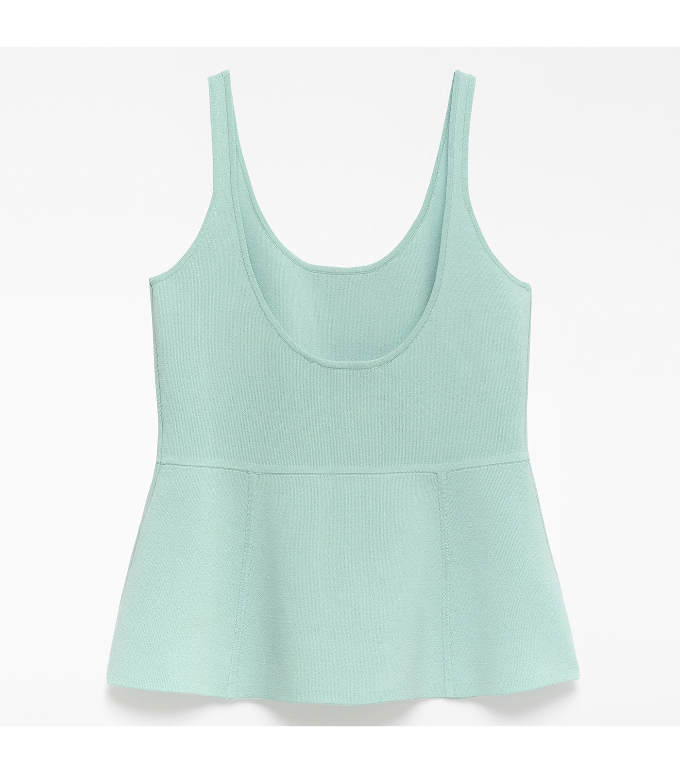 Knit Peplum Top Sea Water Green