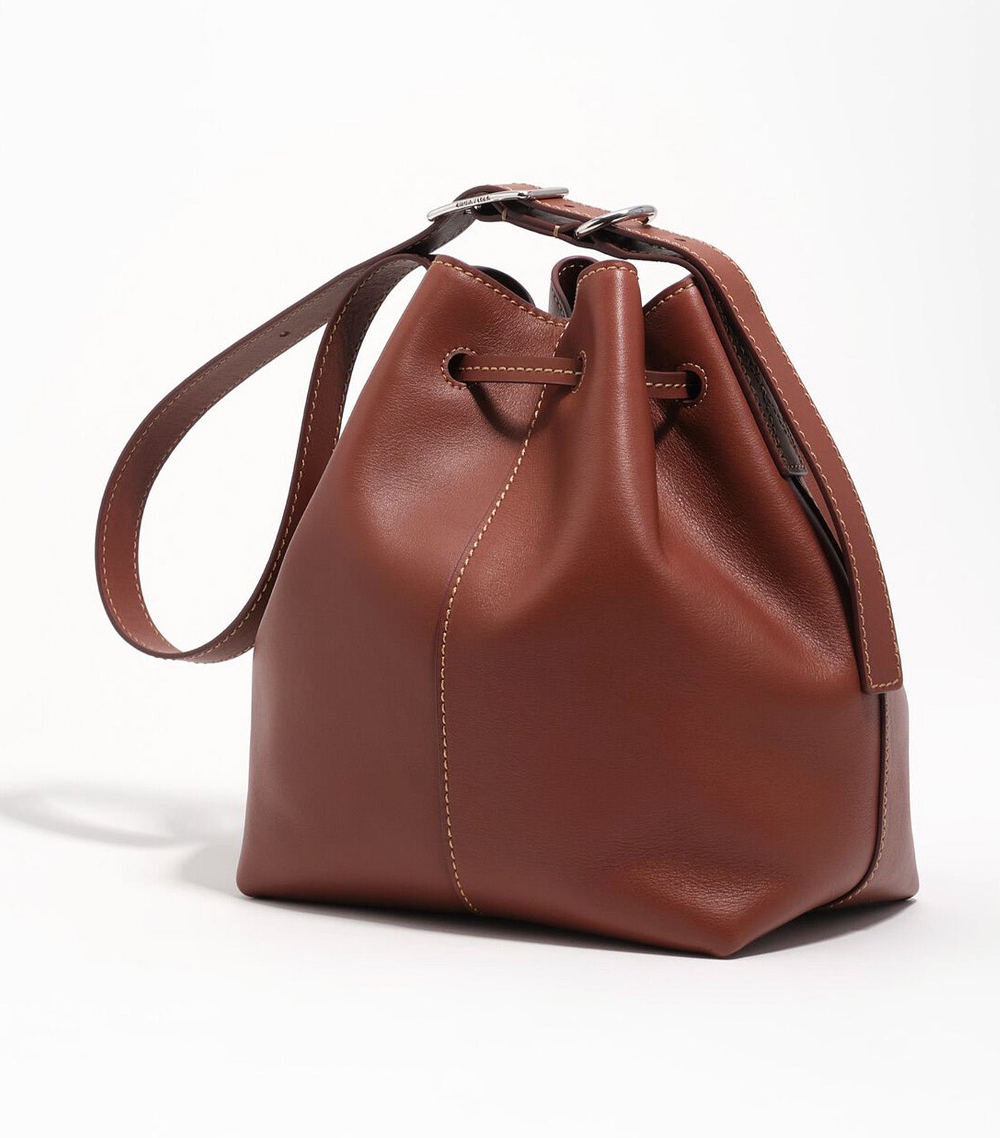 Large Leather Carlino Bucket Bag
