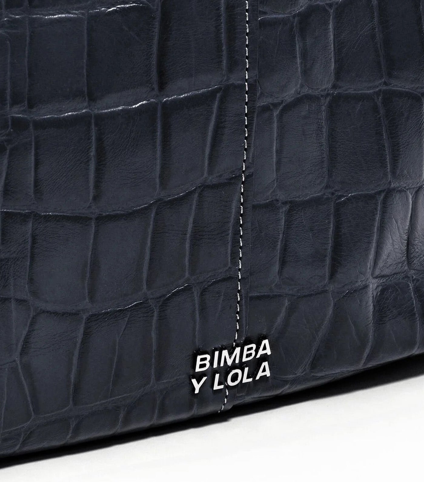 Leather Shopper Bag - Crocodile Embossed