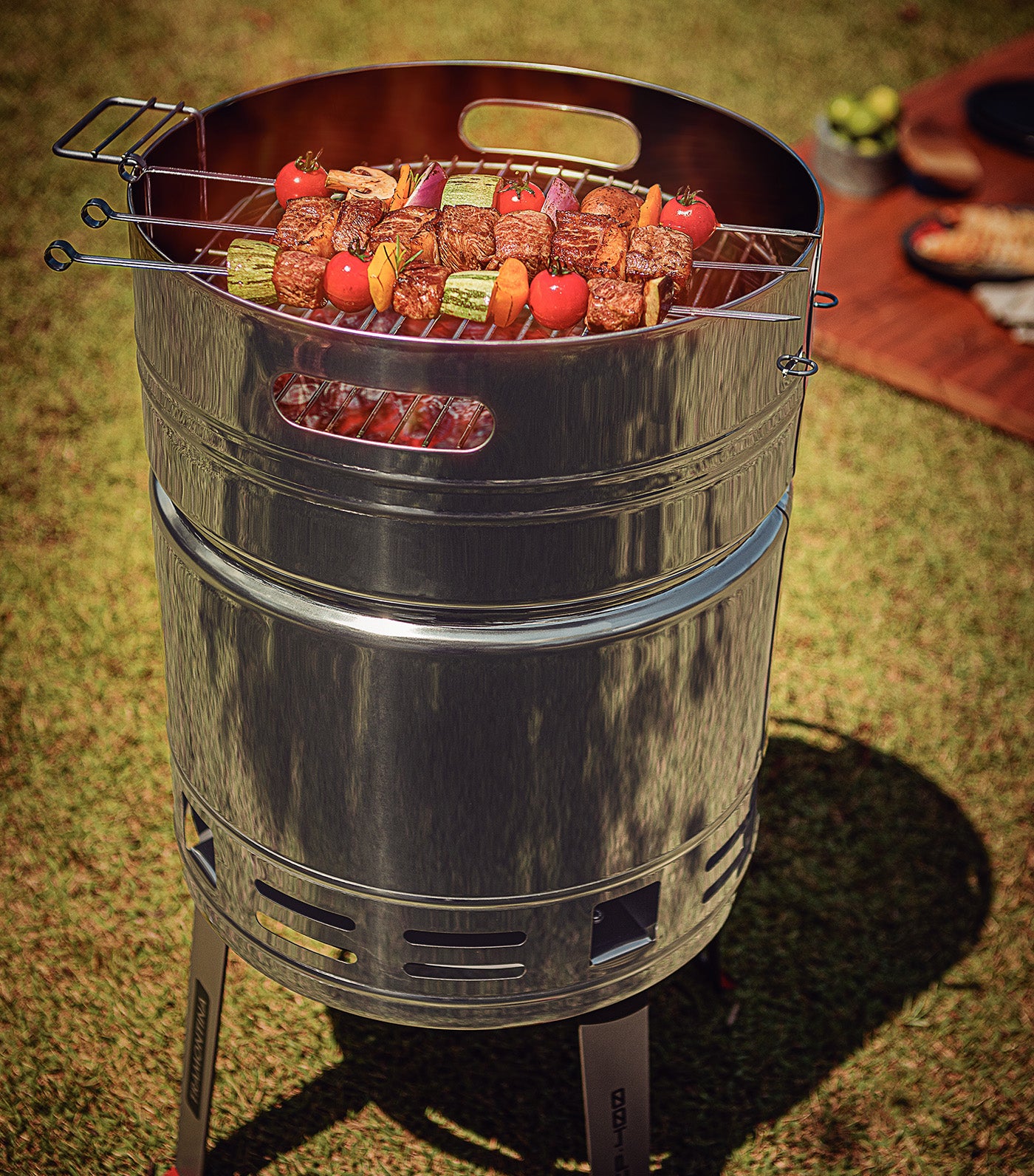 Charcoal BBQ Grill Stainless Steel Body