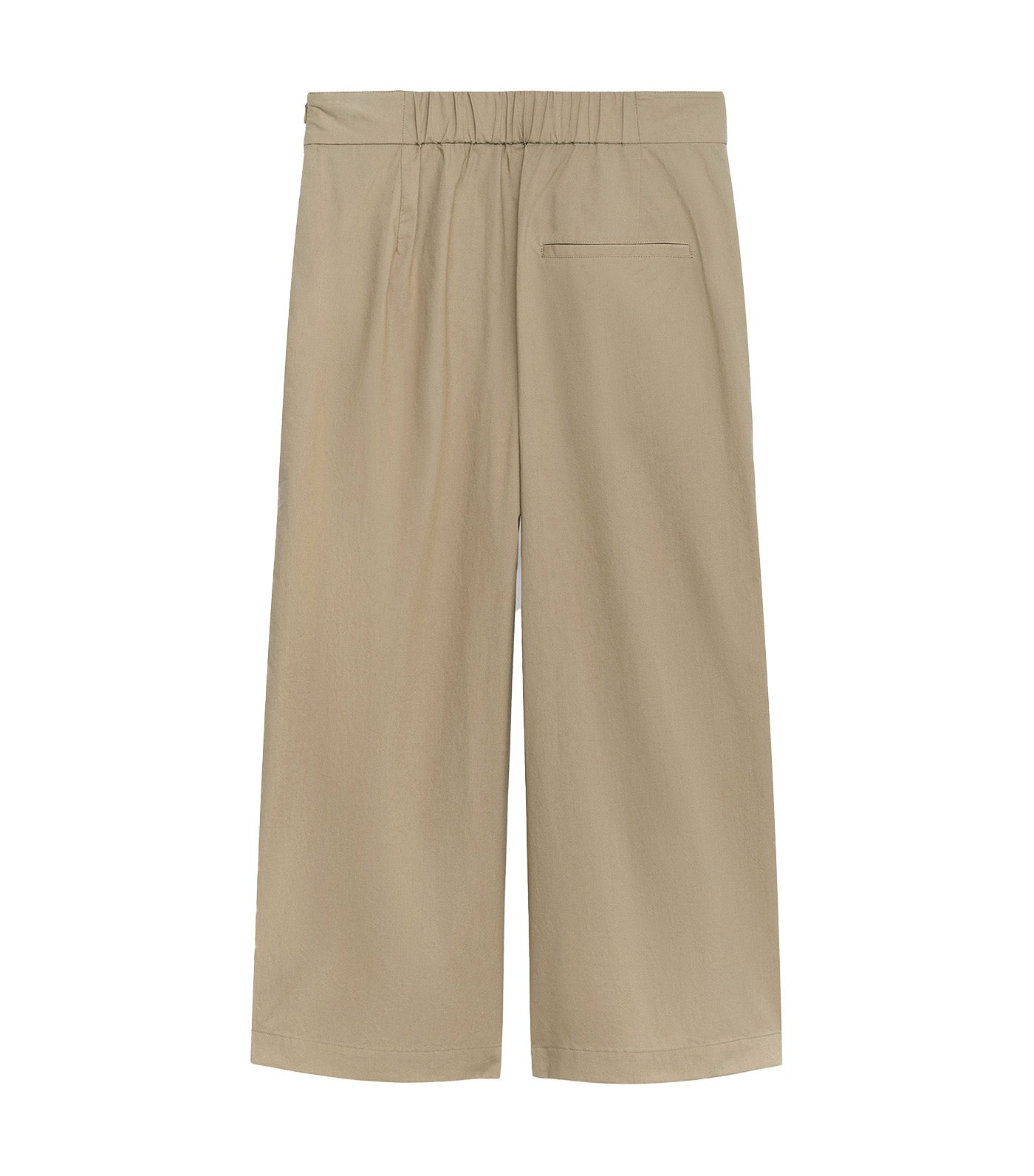 Cotton Cropped Wrap Stone Trousers Stone