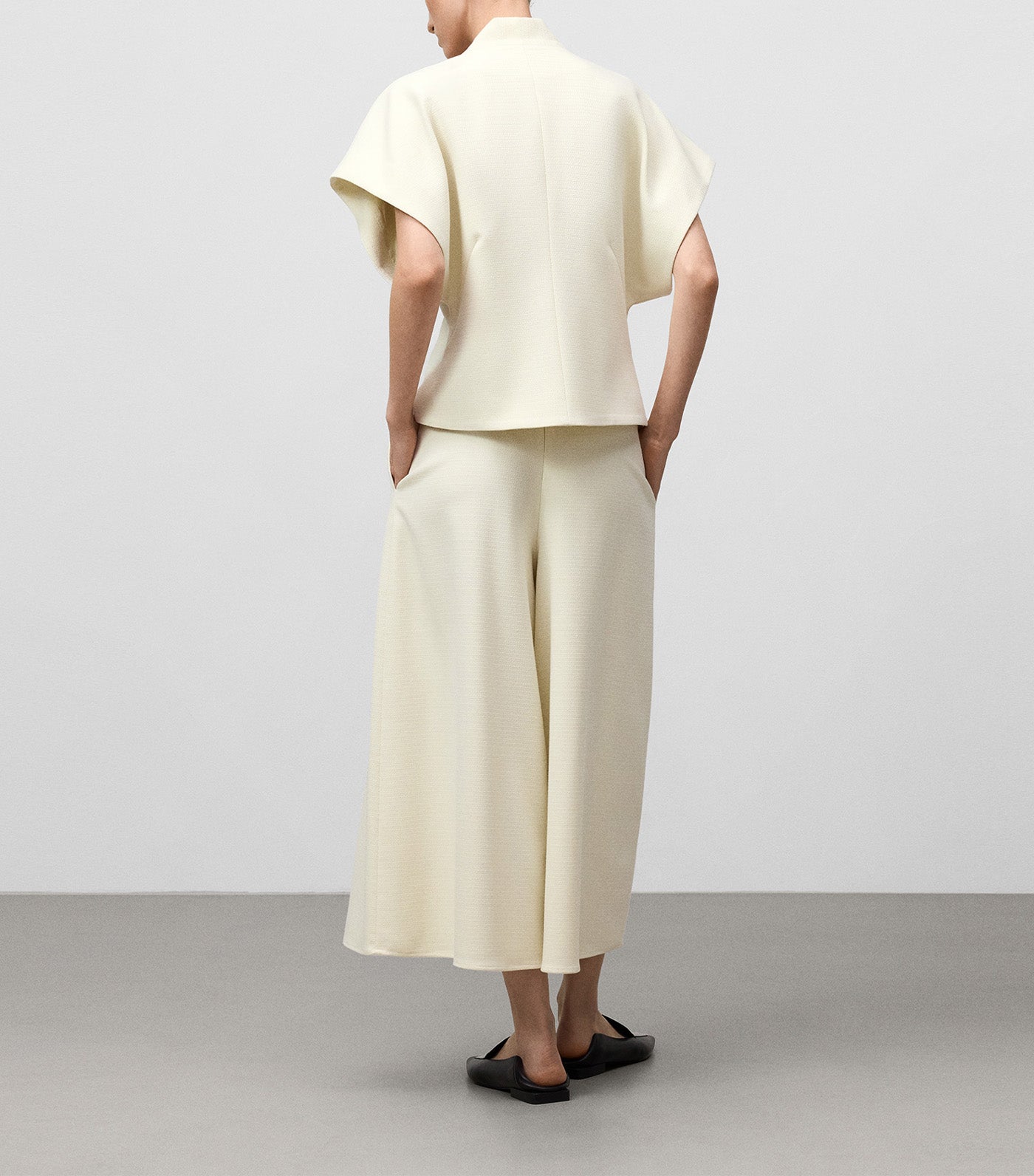 Adolfo Dominguez Textured Culotte Trousers Ecru