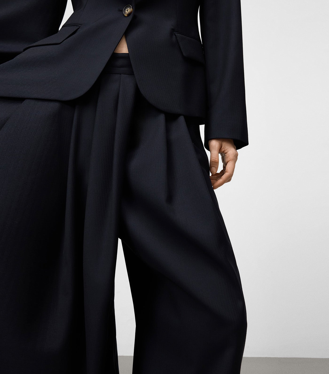 Adolfo Dominguez Tailored Trousers Navy Blue