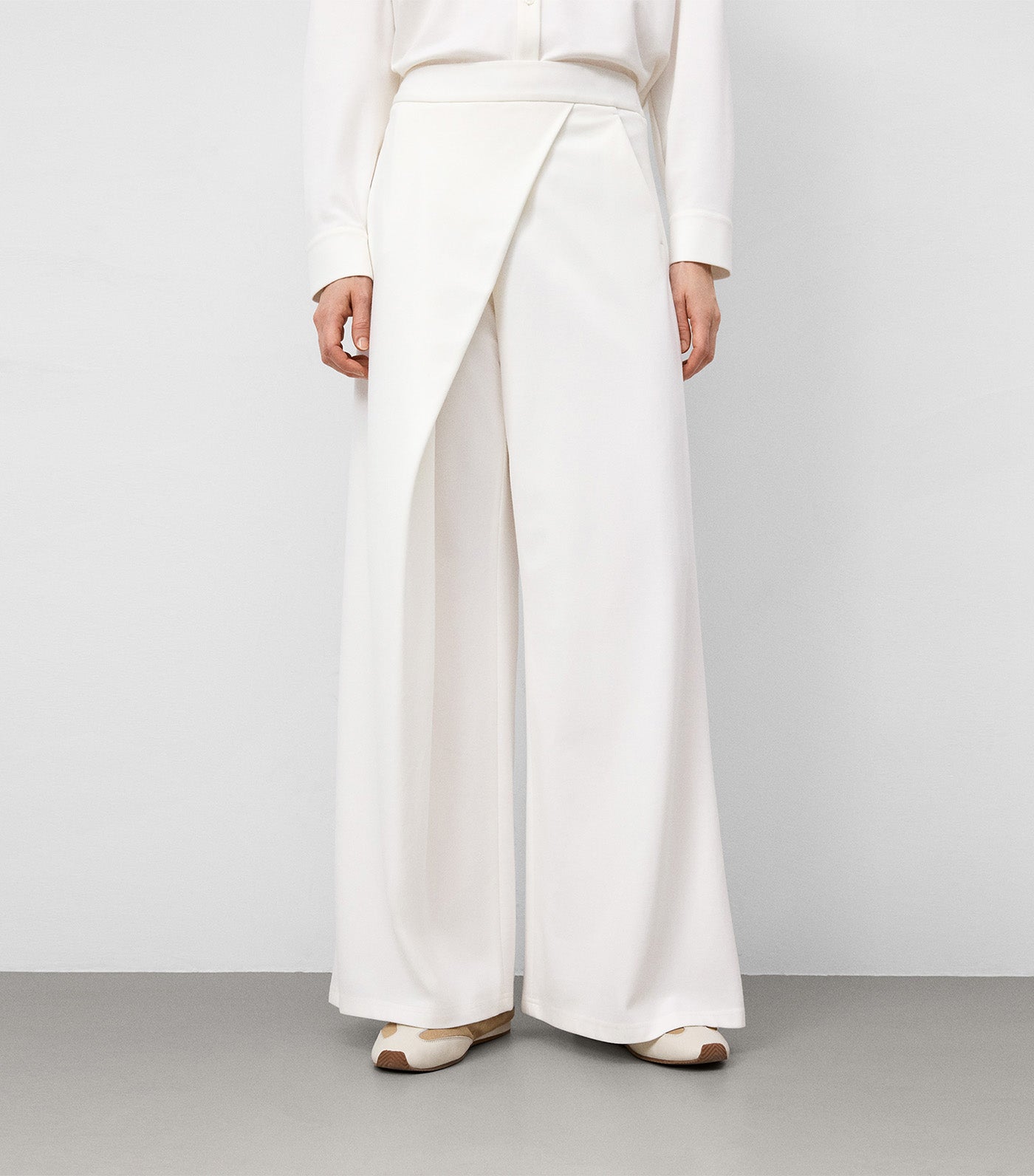 Adolfo Dominguez Knit Wrap Trousers White