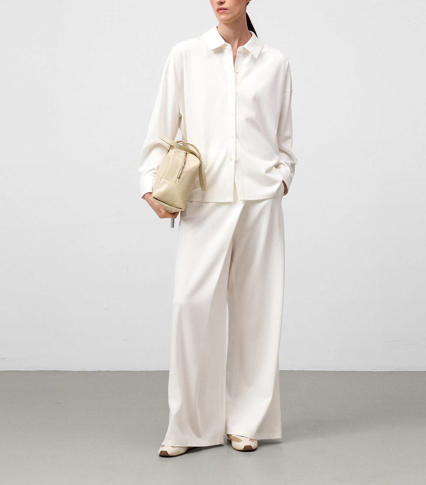 Adolfo Dominguez Knit Wrap Trousers White