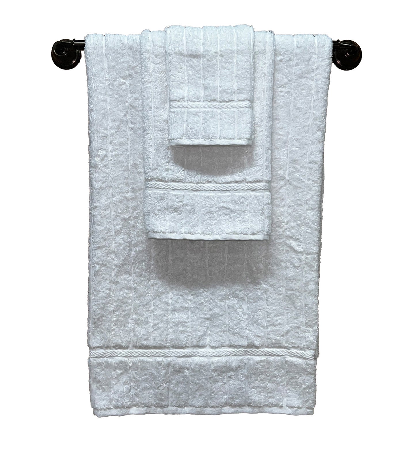 Stripes Bath Towel - White