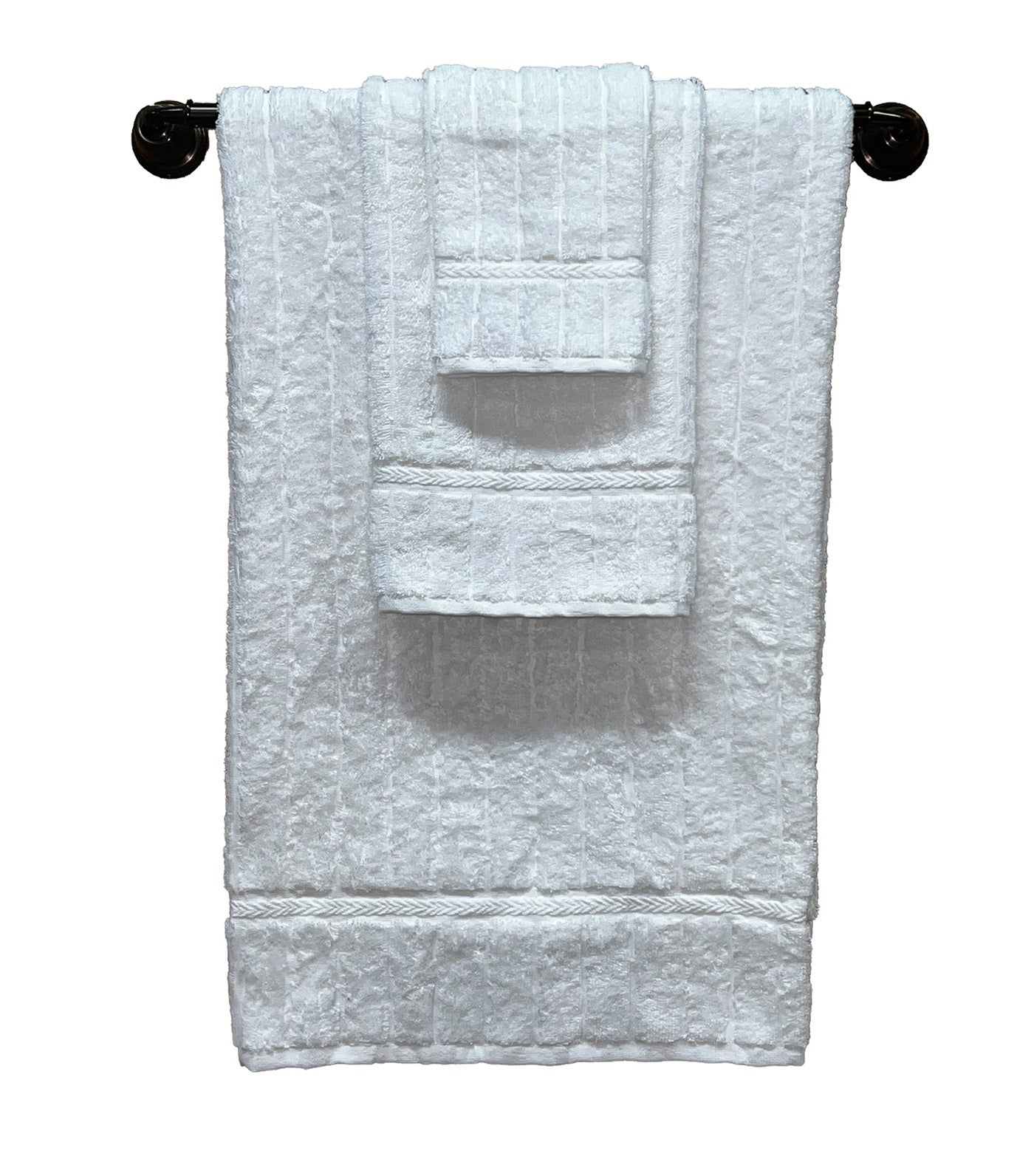 Stripes Bath Towel - White