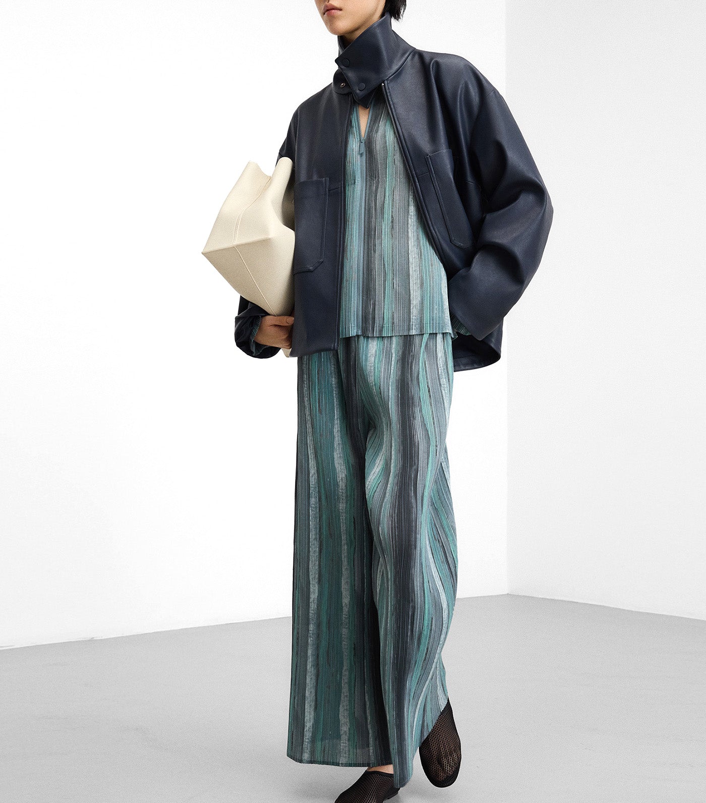 Printed Crinkle Trousers Multicolor
