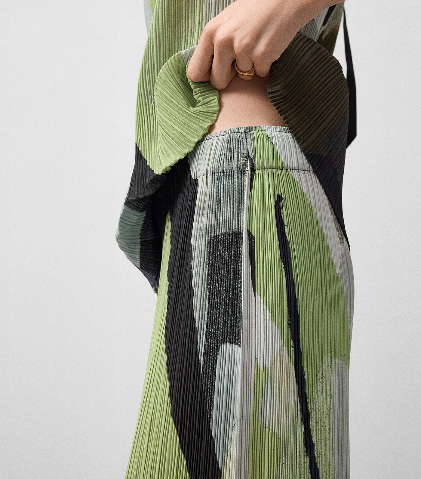 Printed Crinkle Trousers Multi