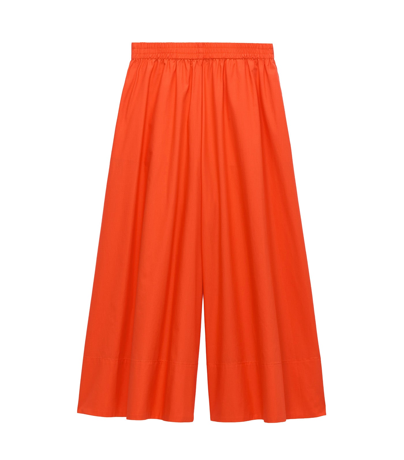 Wide-Leg Culotte Trousers Orange
