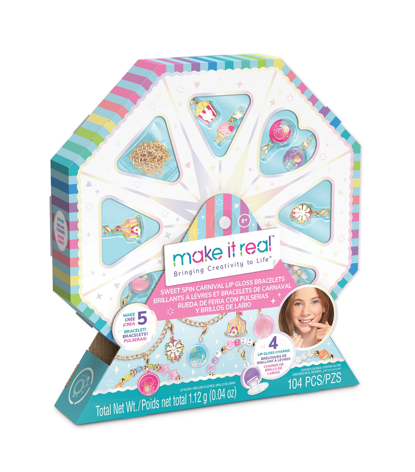 Sweet Spin Carnival Lip Gloss Bracelet Set
