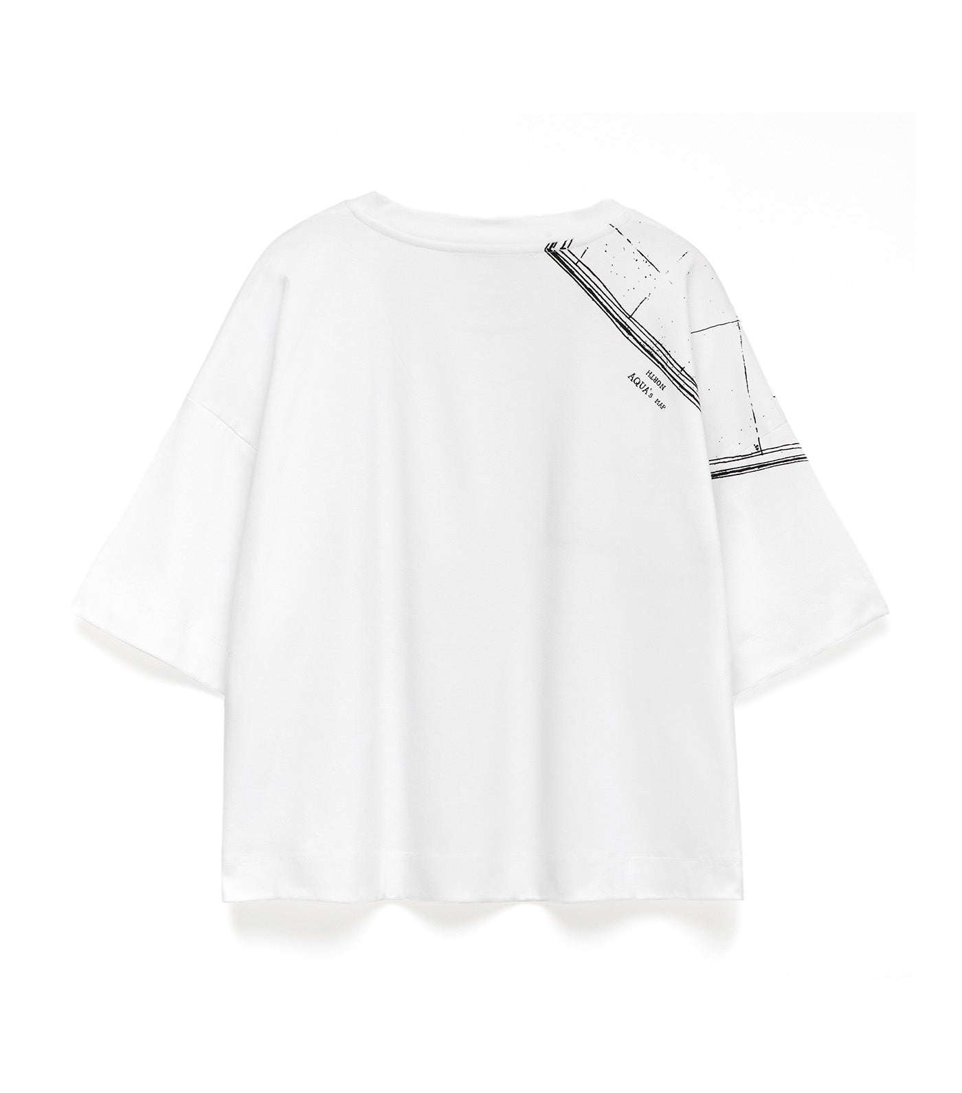 Map-Printed Cotton T-Shirt White