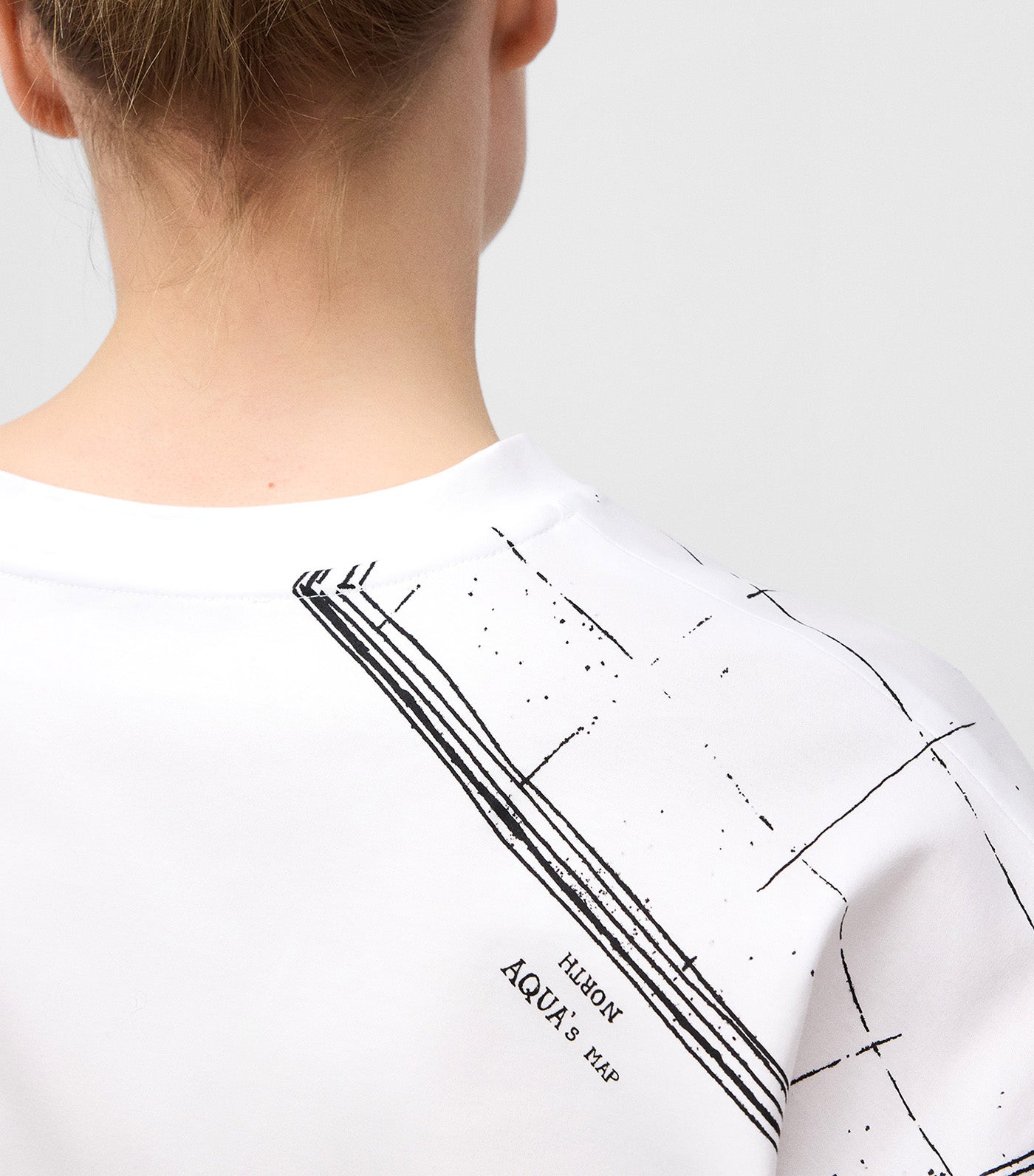 Map-Printed Cotton T-Shirt White