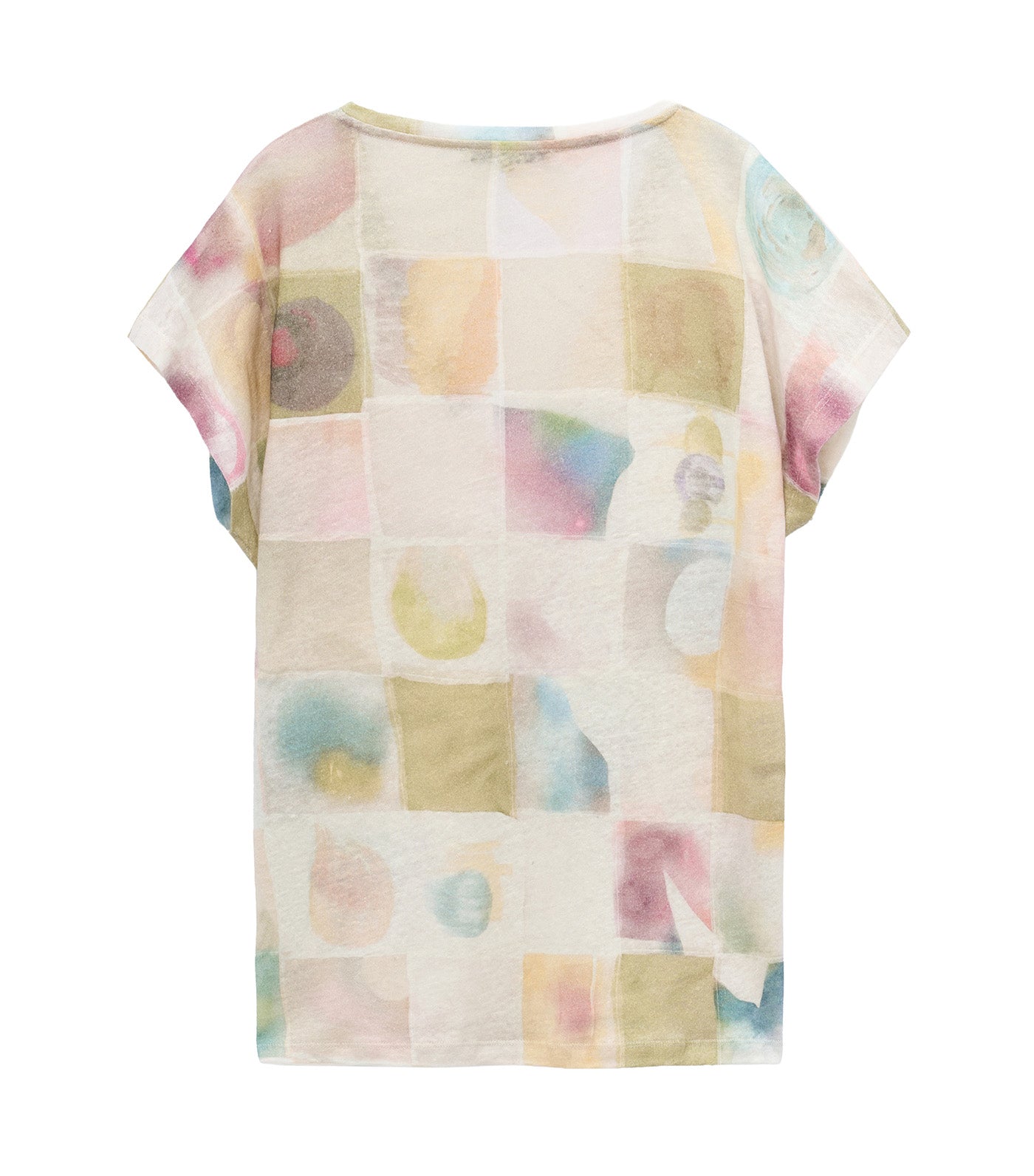 European Linen Printed T-Shirt Multicolor