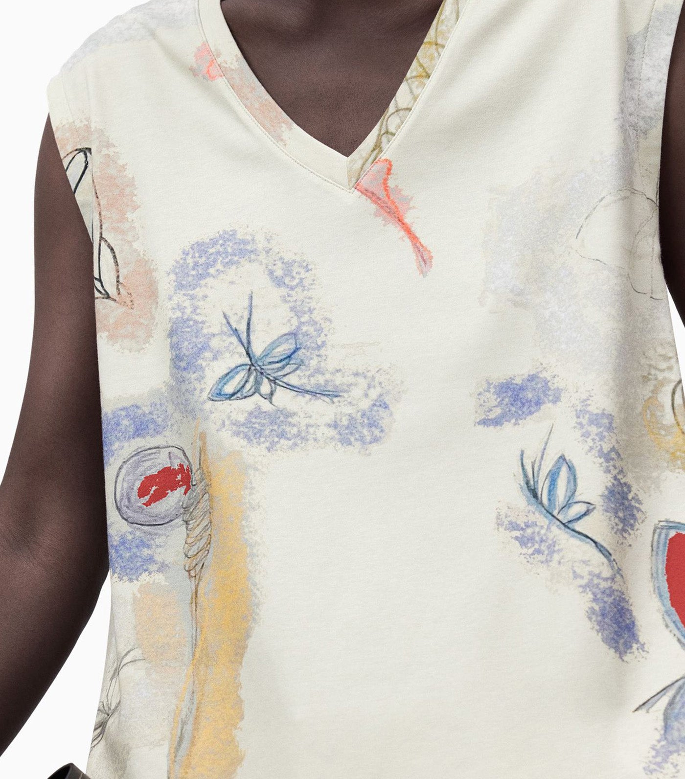 Cotton A-Line Printed T-Shirt Multi