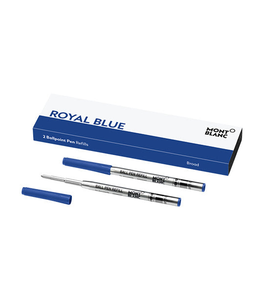 2 Ballpoint Pen Refills Broad Royal Blue