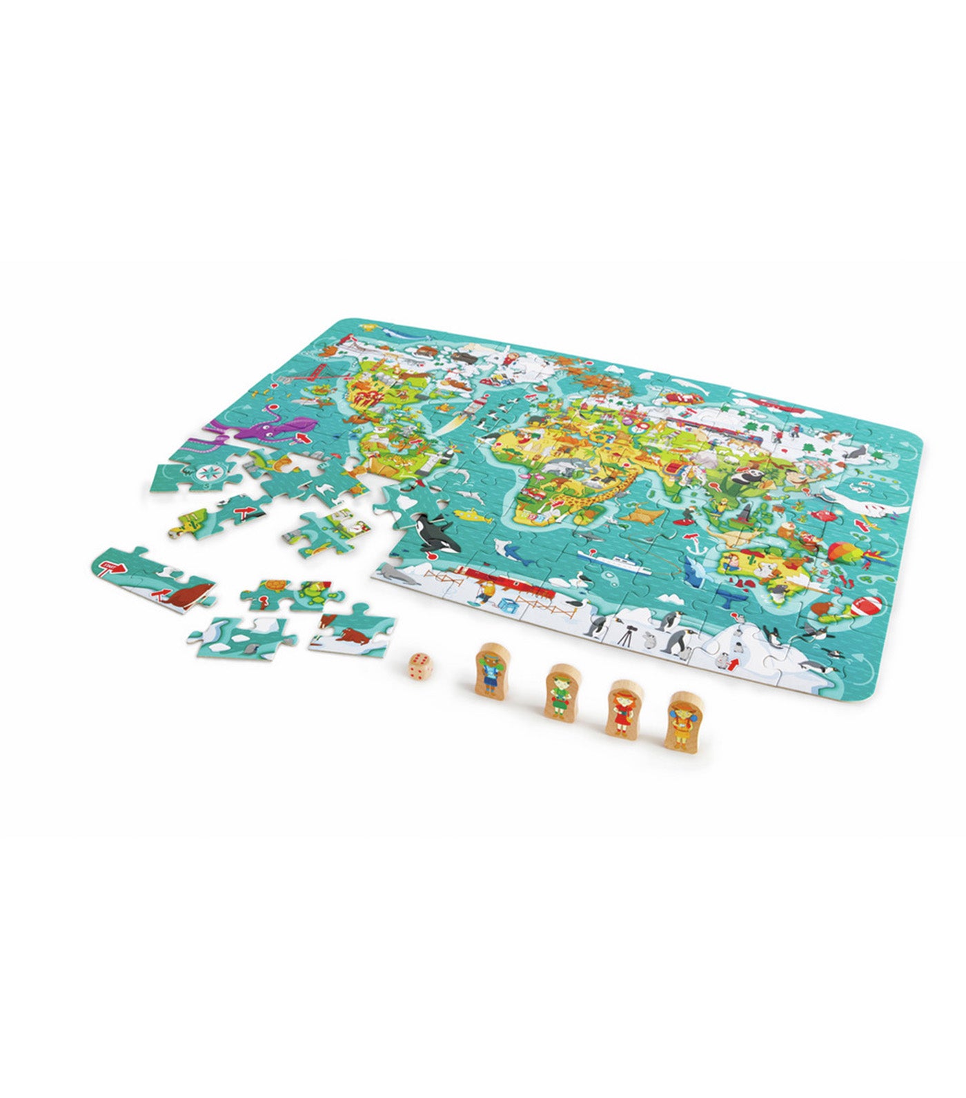 2 in 1 World Map Puzzle