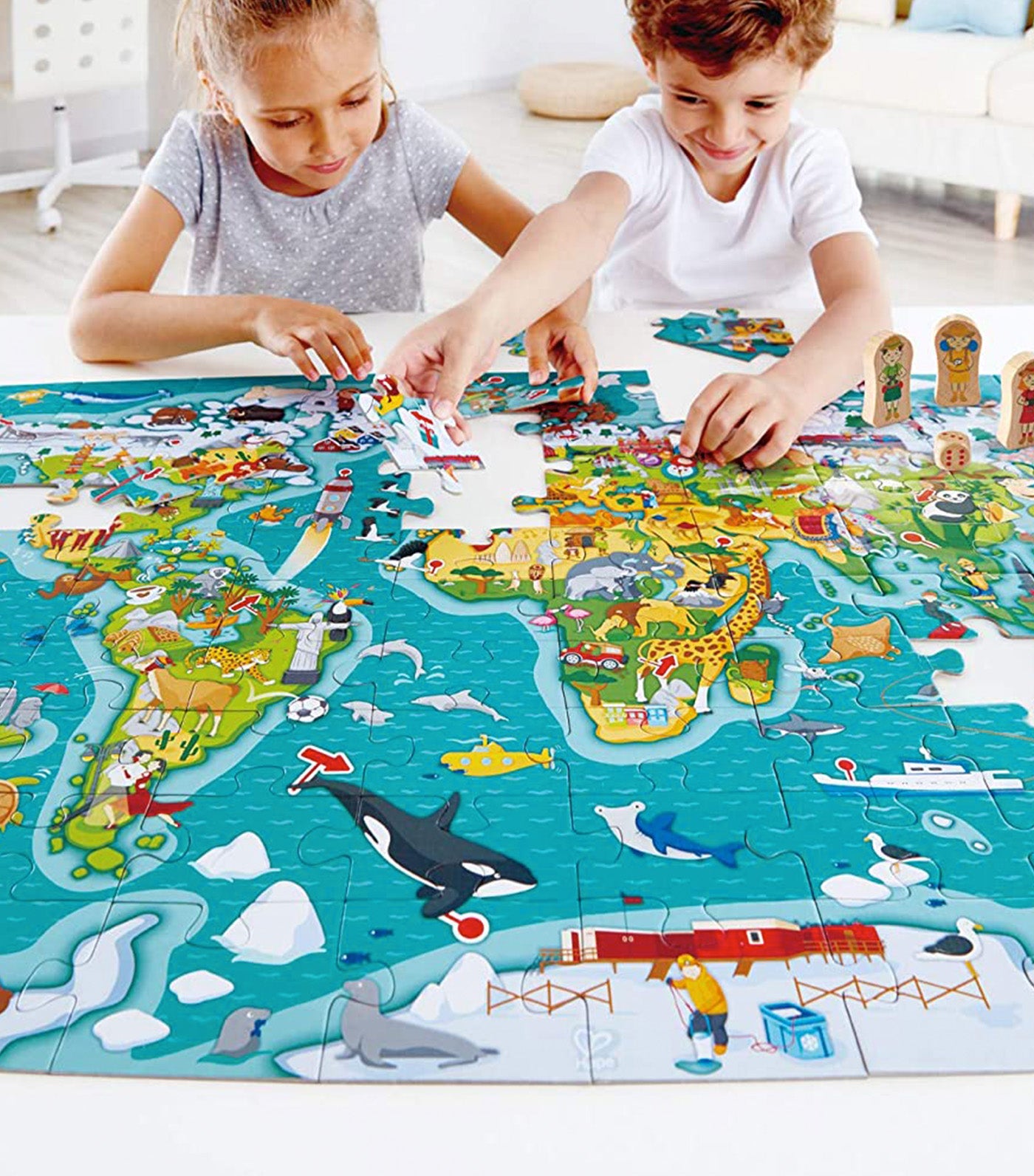 2 in 1 World Map Puzzle