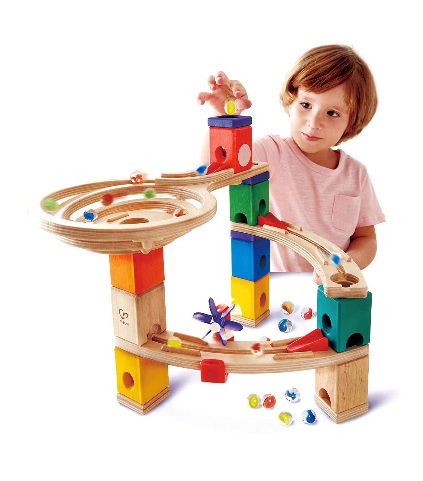 Quadrilla Race to the Finish Marble Run Blocks