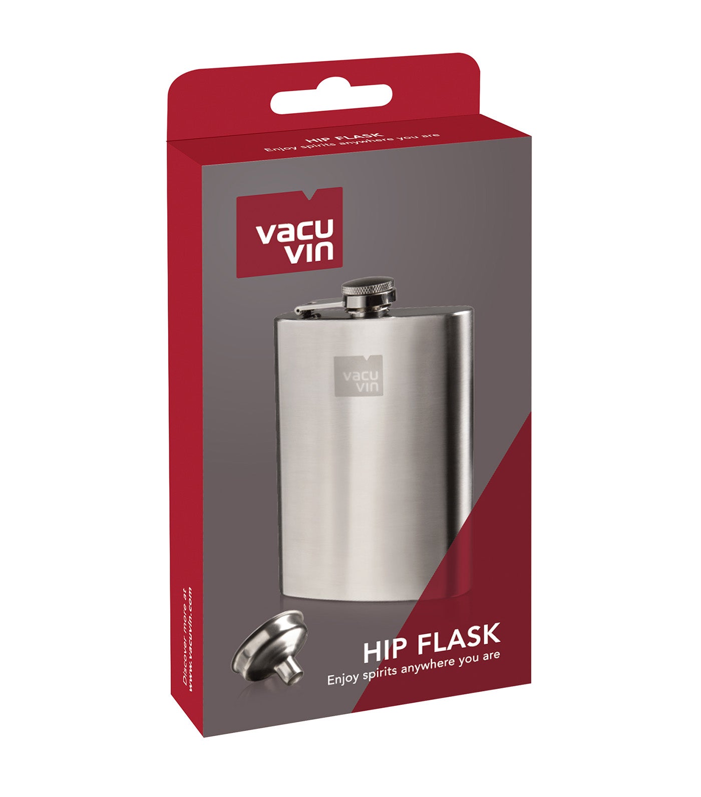Hip Flask & Funnel Stainless Steel