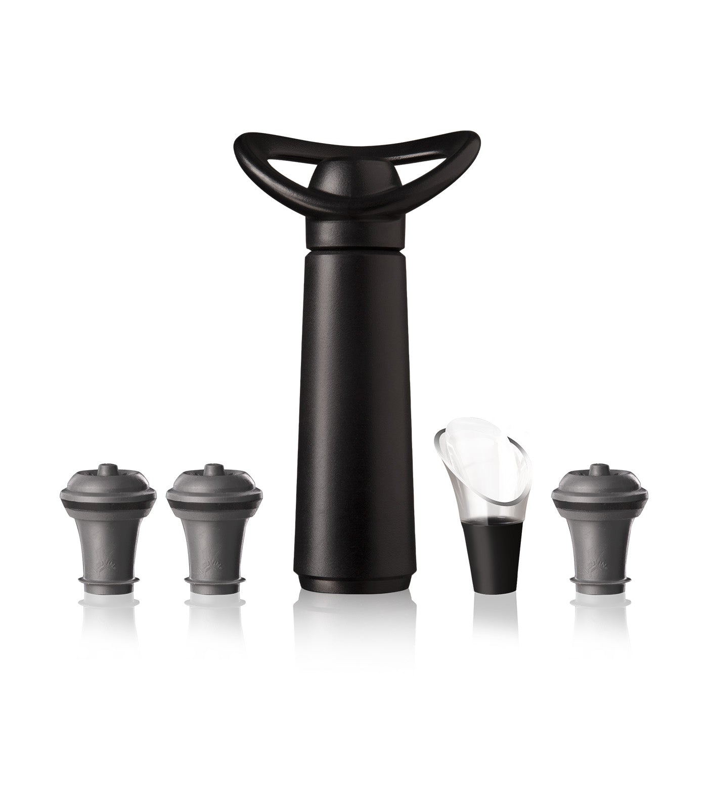Wine Saver Concerto Black Gift Set - 1 Pump, 3 Stoppers, 1 Server