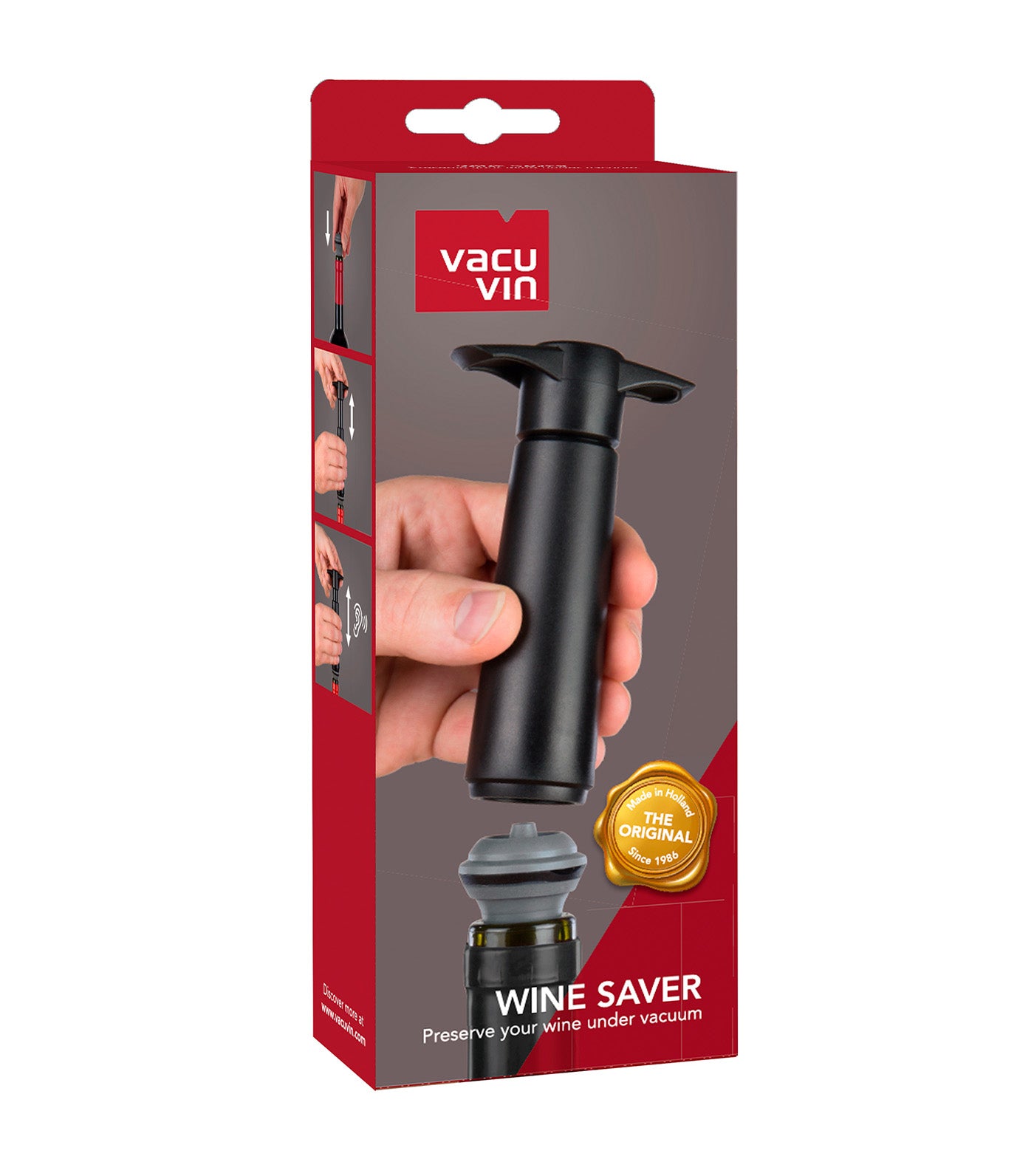 Wine Saver Black - 1 Pump, 2 Wine Stoppers