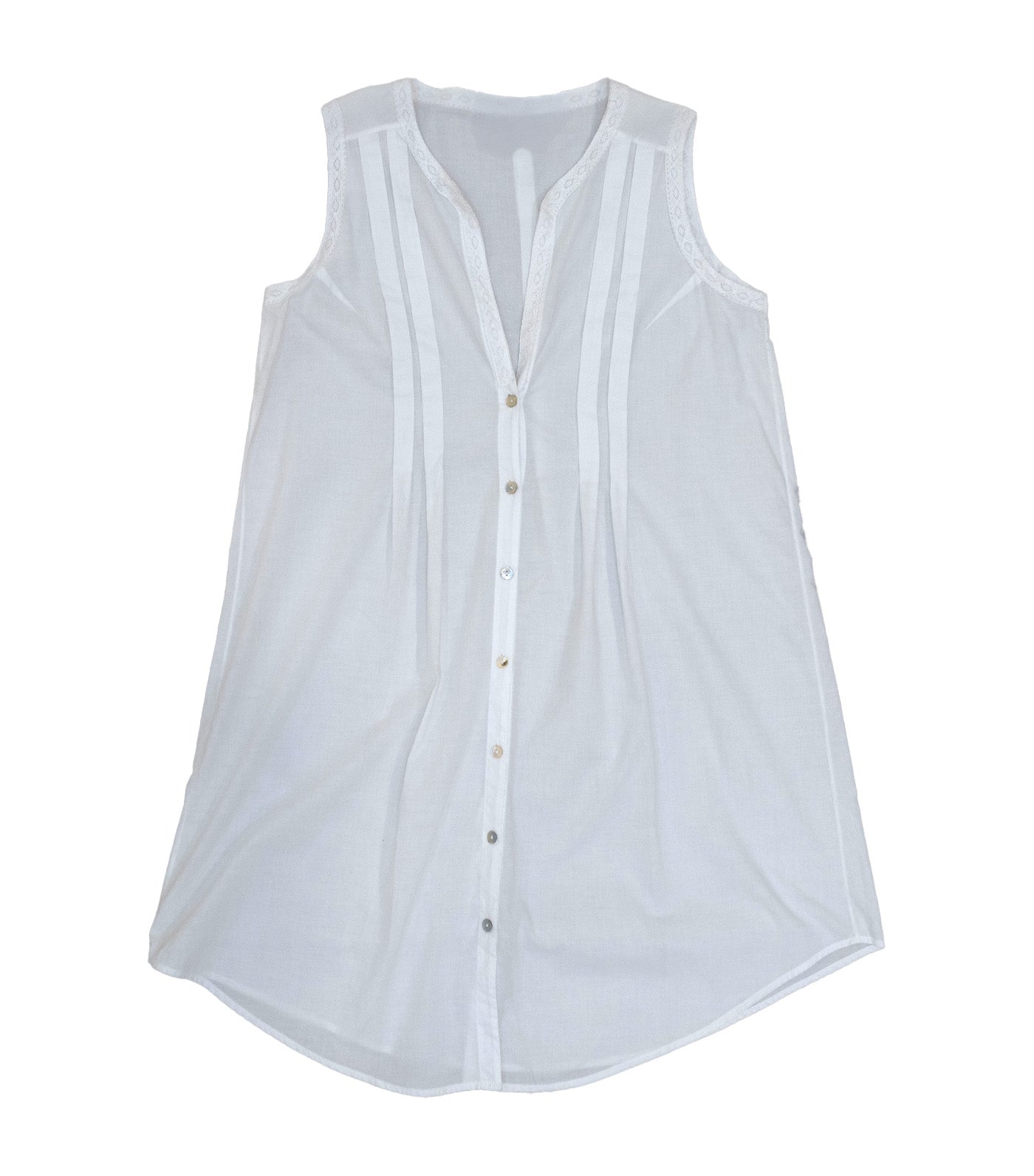 Sheryl Sleeveless Sleepwear White