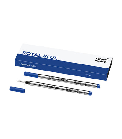 2 Rollerball Refills Fine Royal Blue