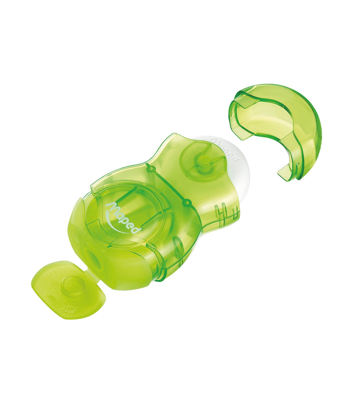 Loopy Duo Sharpener + Eraser Transparent