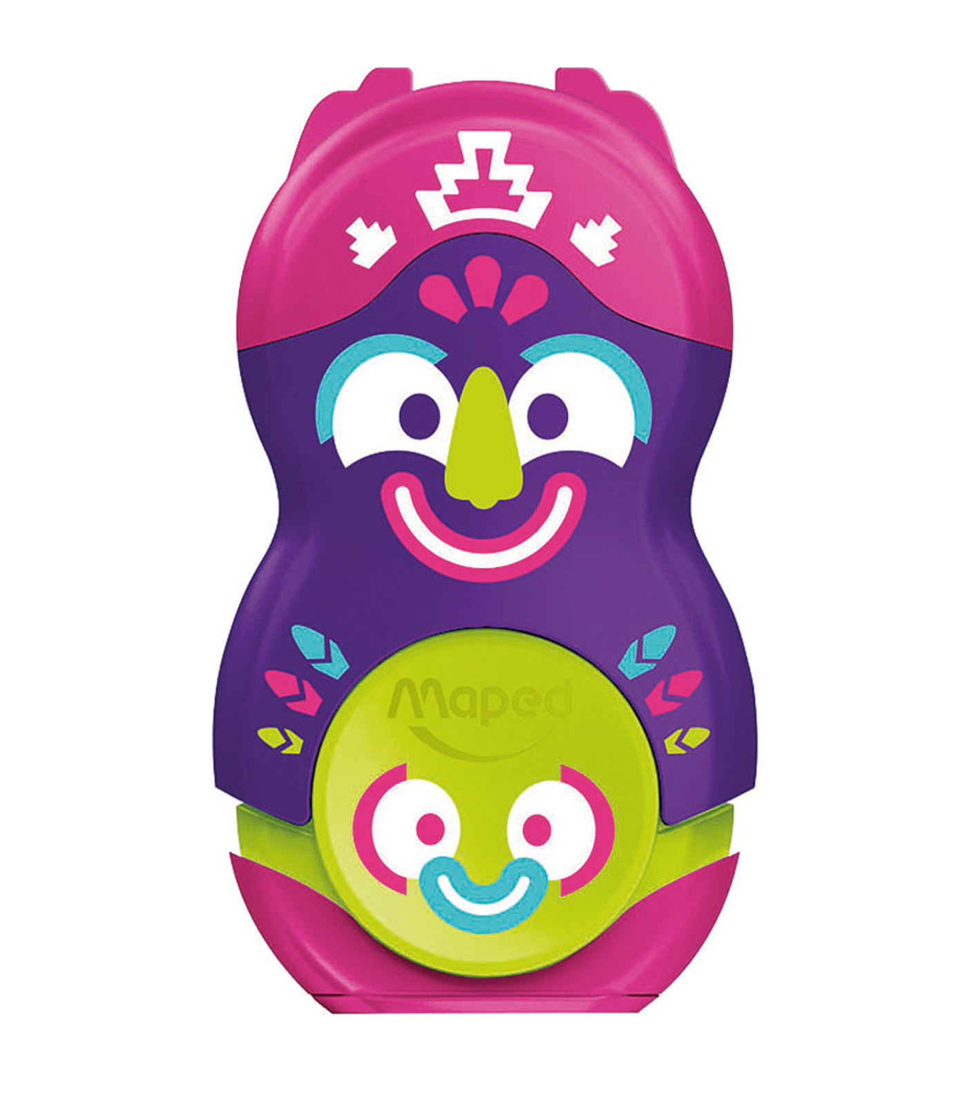 Loopy Duo Sharpener + Eraser Fancy