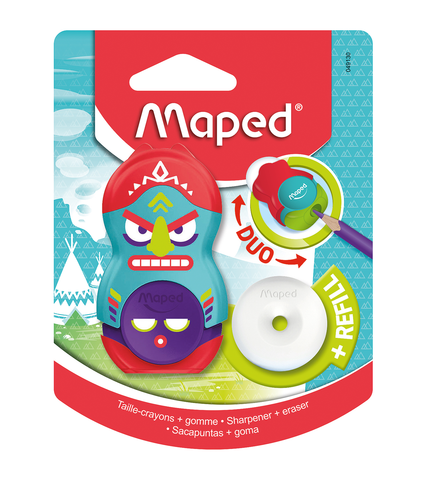 Loopy Duo Sharpener + Eraser Fancy