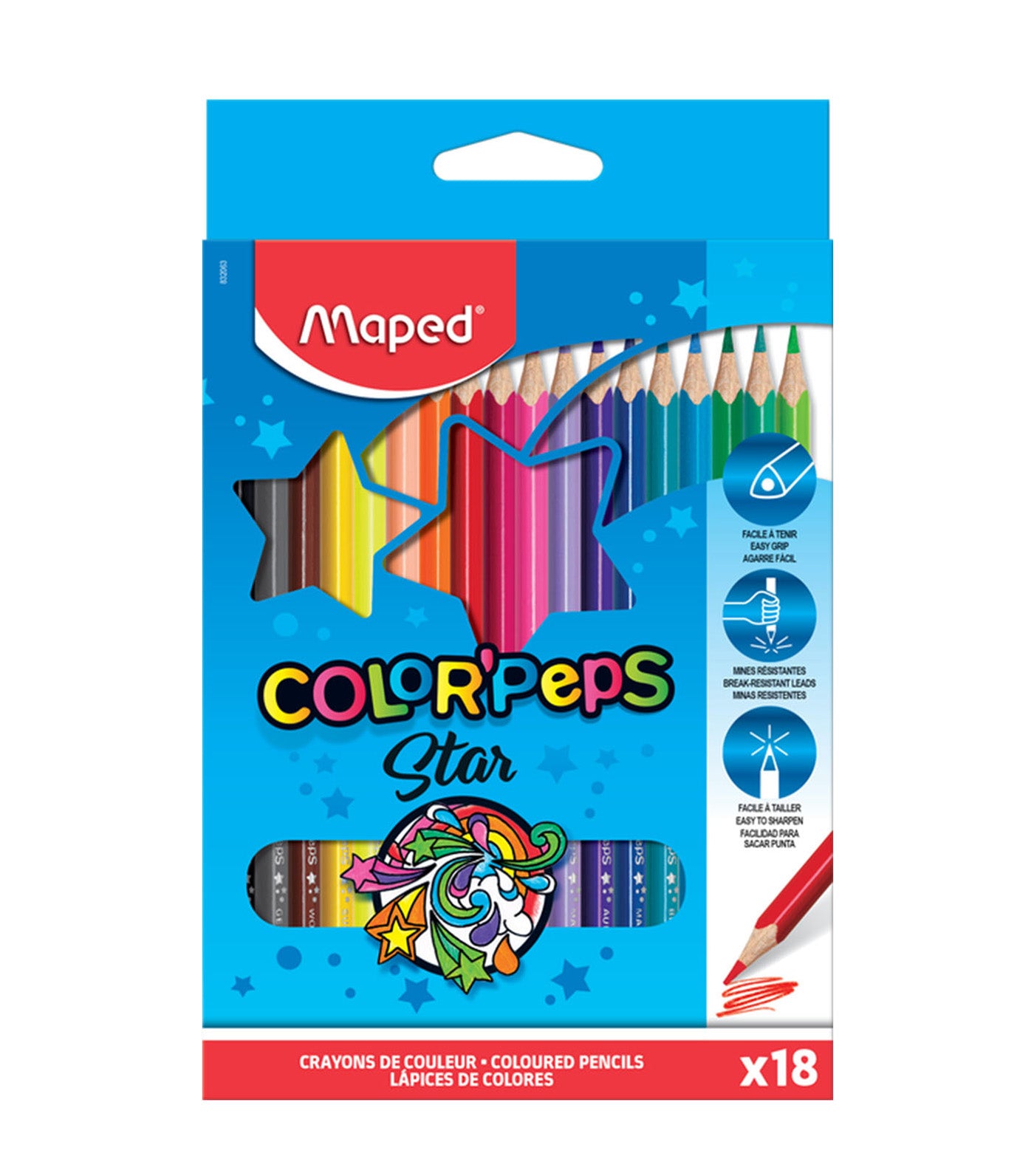 Color'Peps Star Colored Pencils x 18