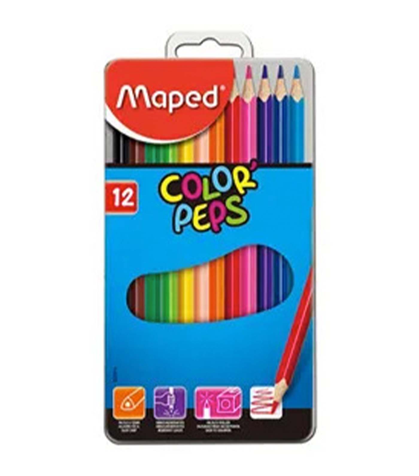 Color'Peps Colored Pencils in Metal Case x 12