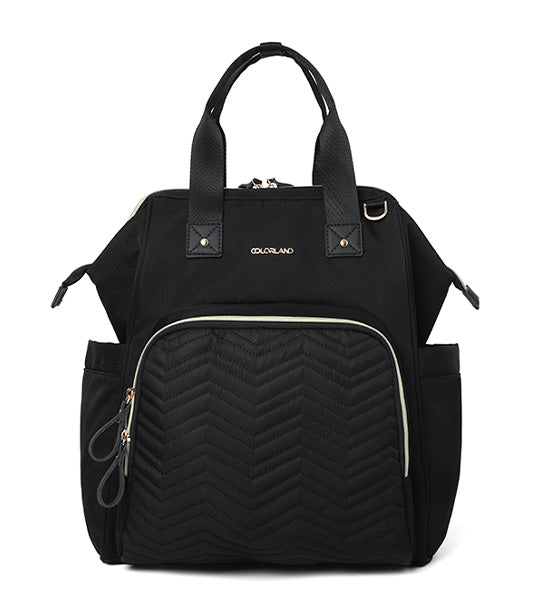 Diaper Backpack With Cooler Bag Black