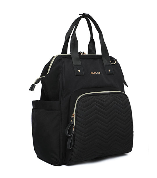Diaper Backpack With Cooler Bag Black
