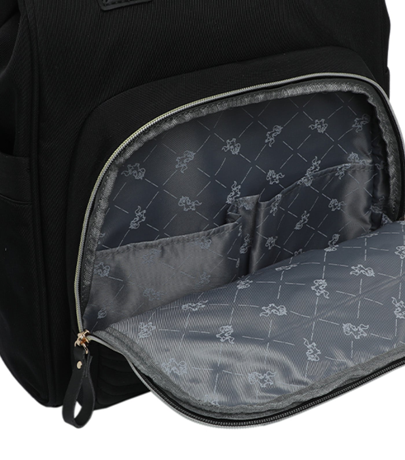Diaper Backpack With Cooler Bag Black