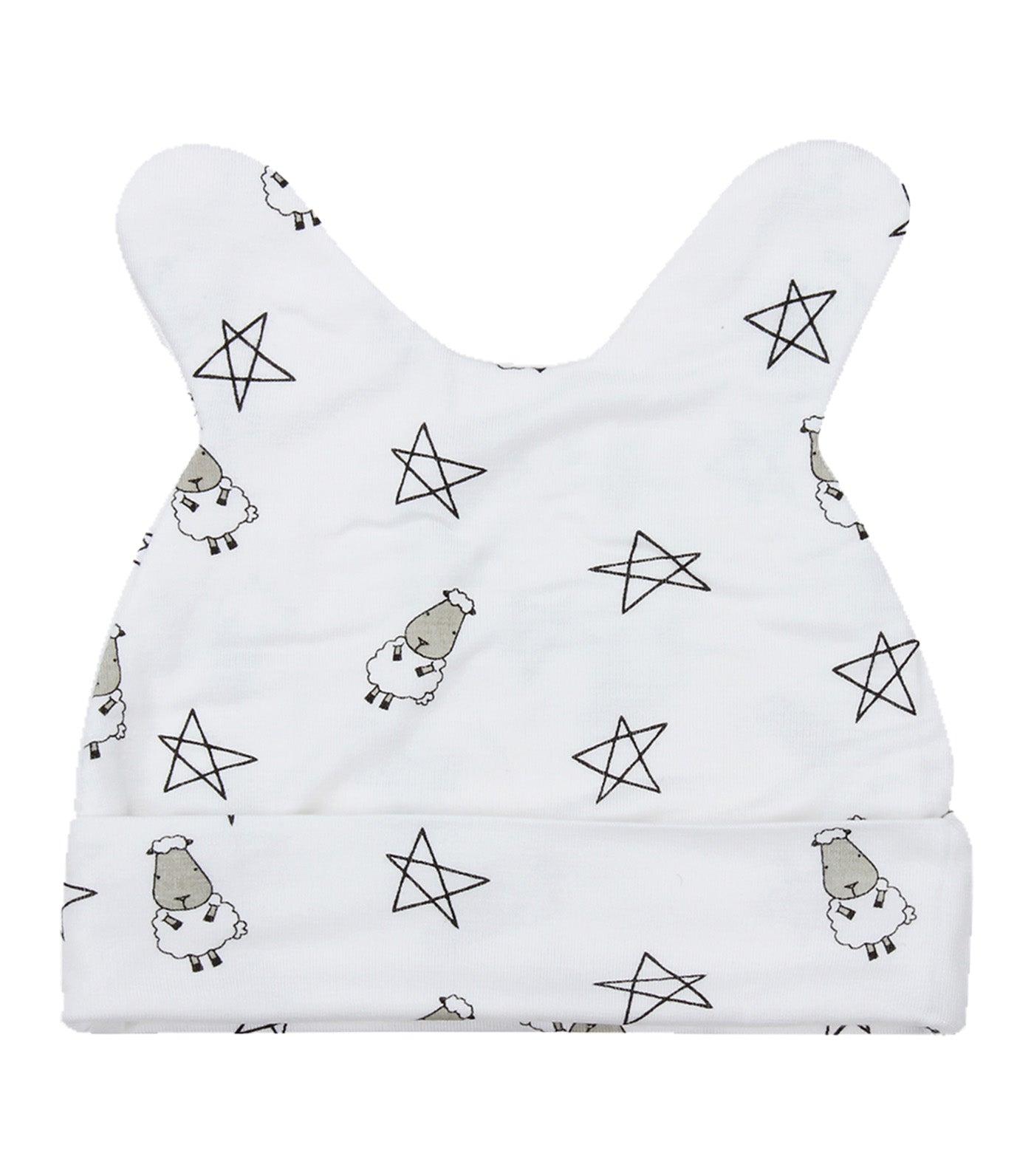 Beanie Cap Star & Sheepz White