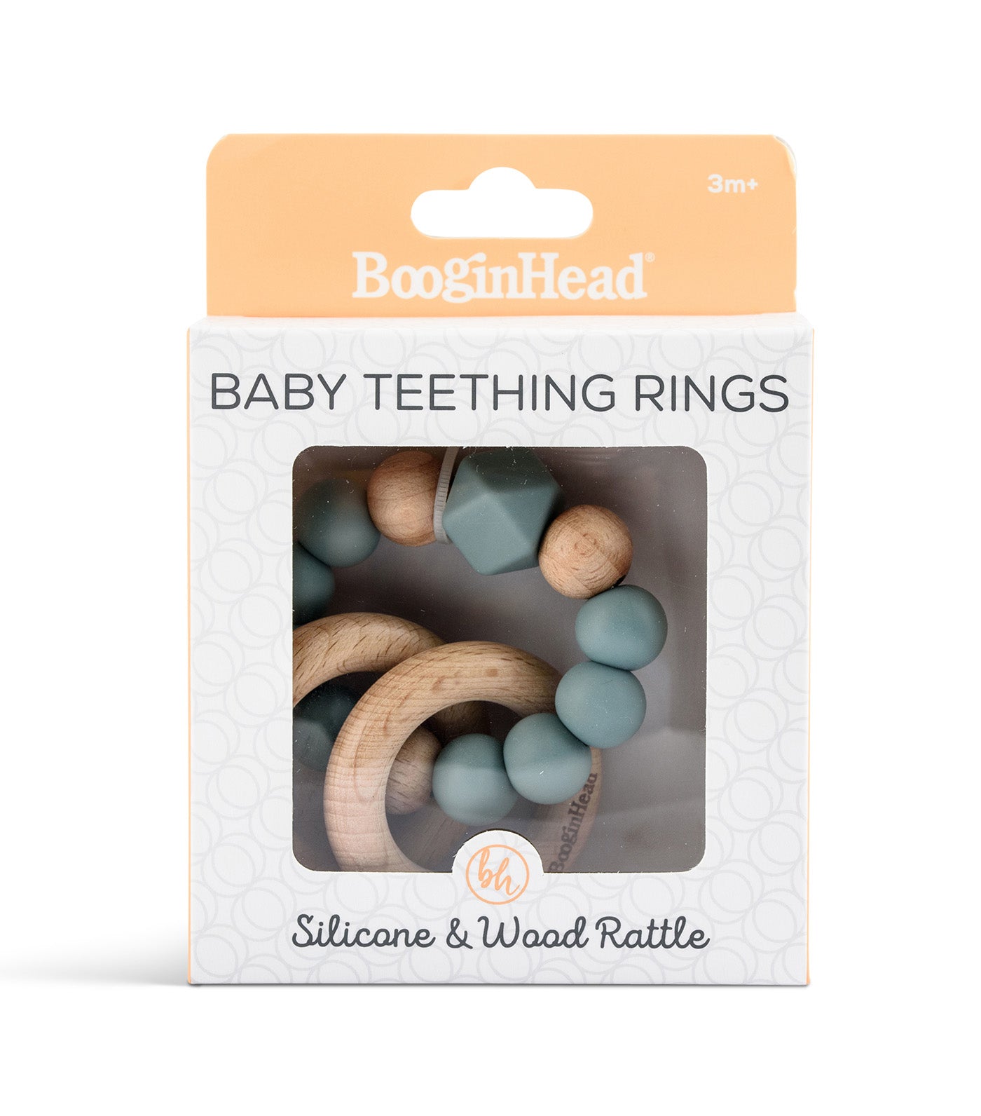 Beaded Silicone Wood Teething Rings