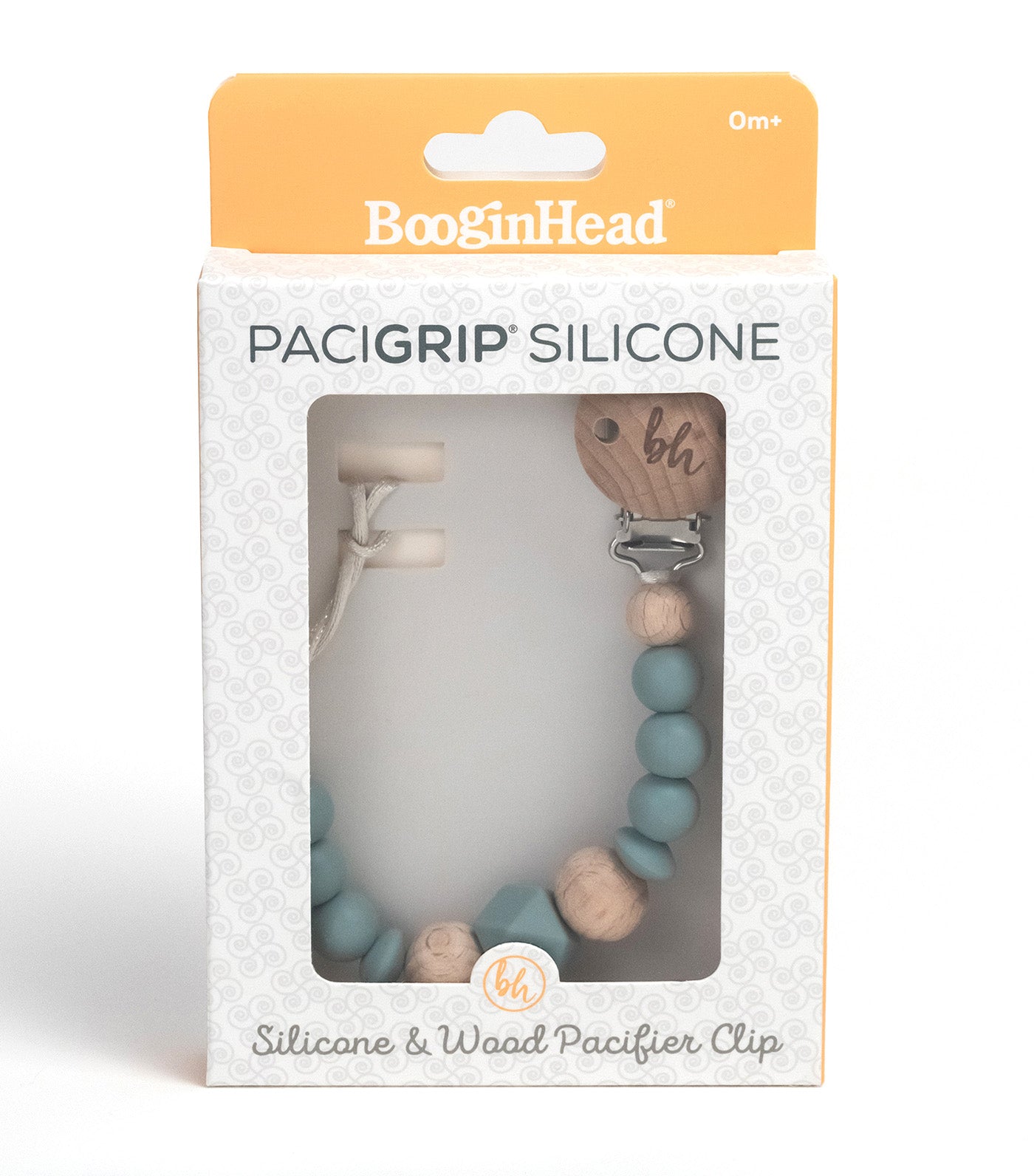 PaciGrip Silicone and Wood Beaded Teething Clip