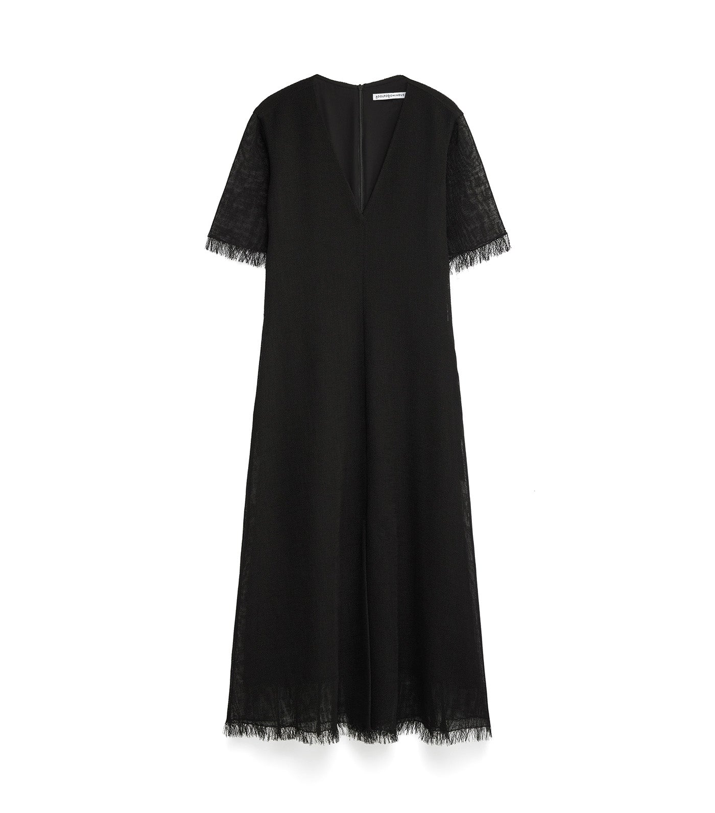 Frayed Edge Dress Black