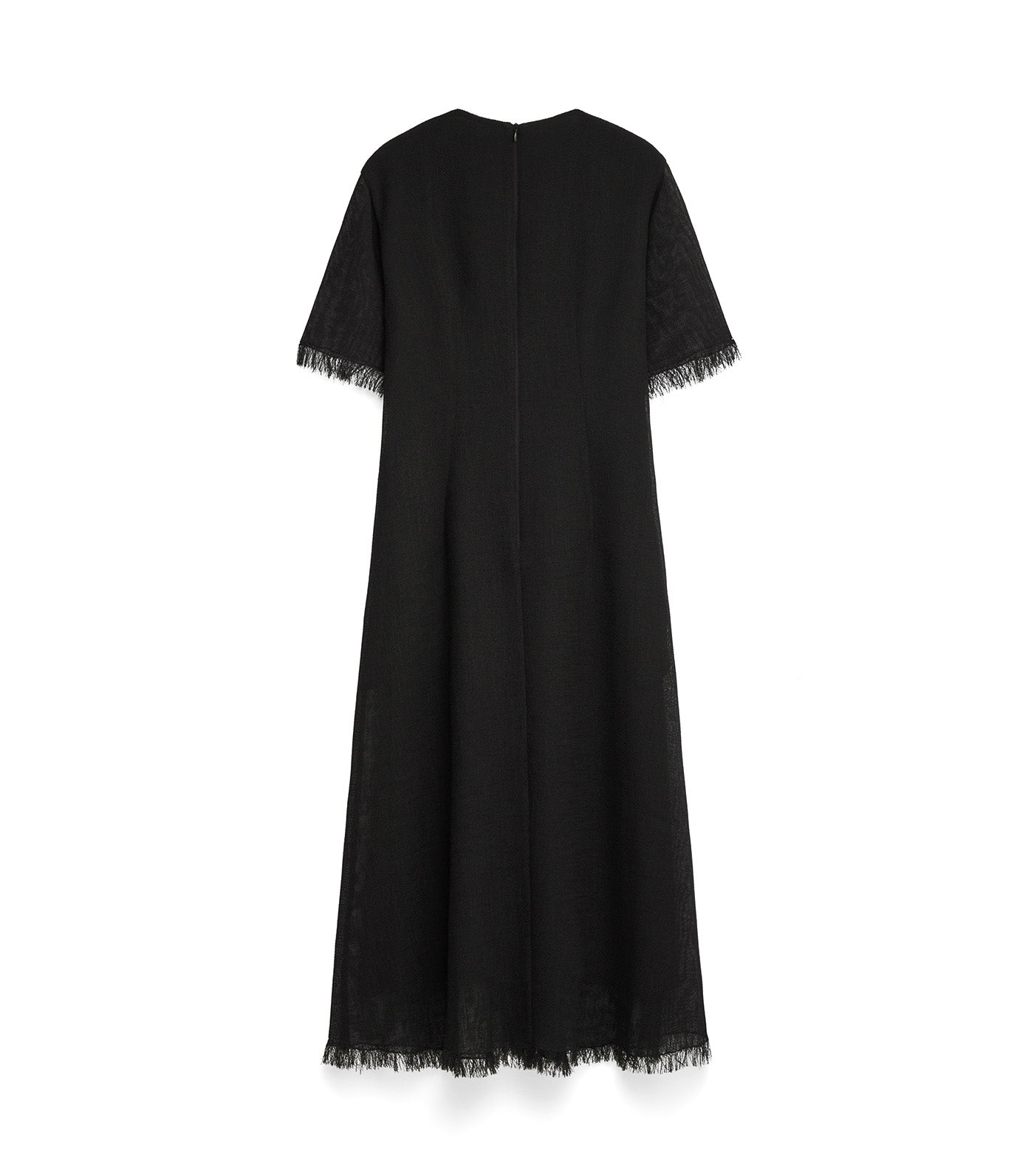 Frayed Edge Dress Black