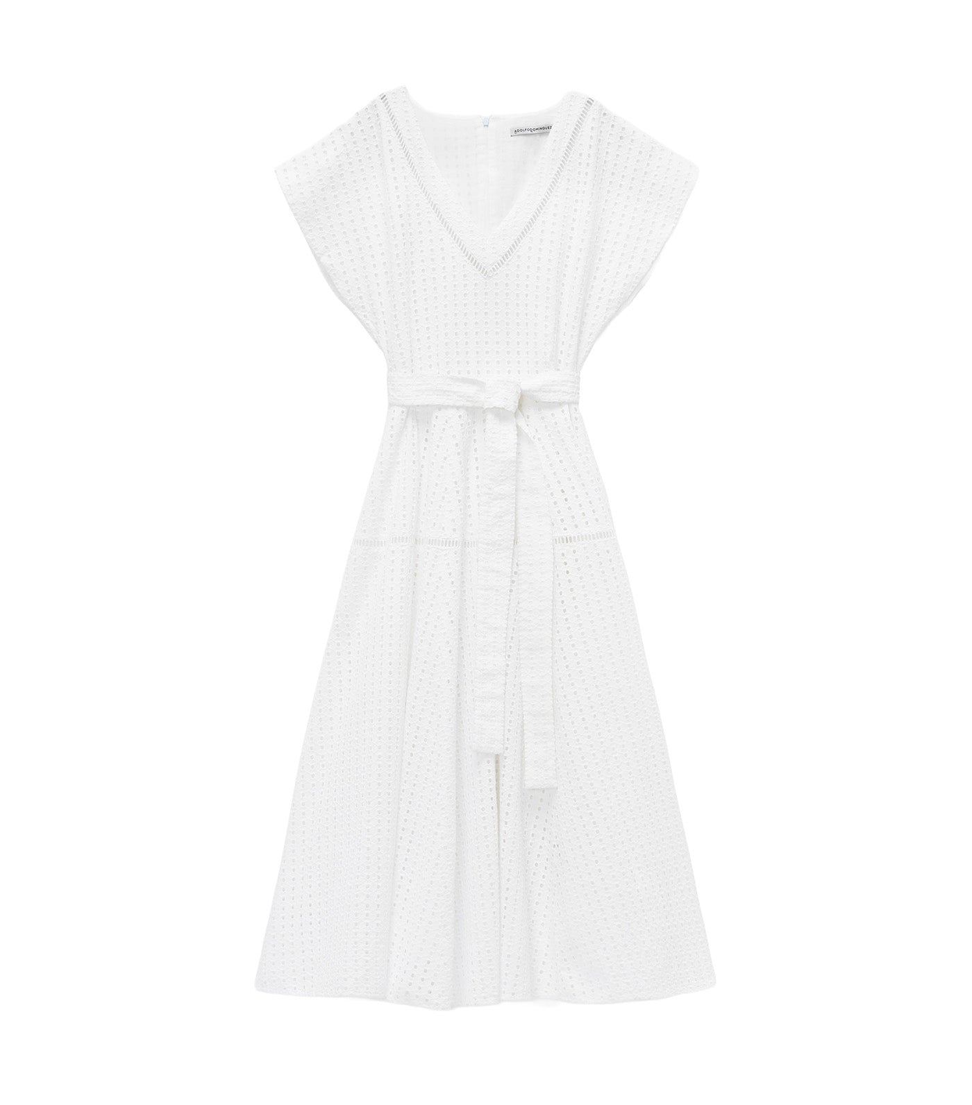Poplin Dress With English Embroidery White