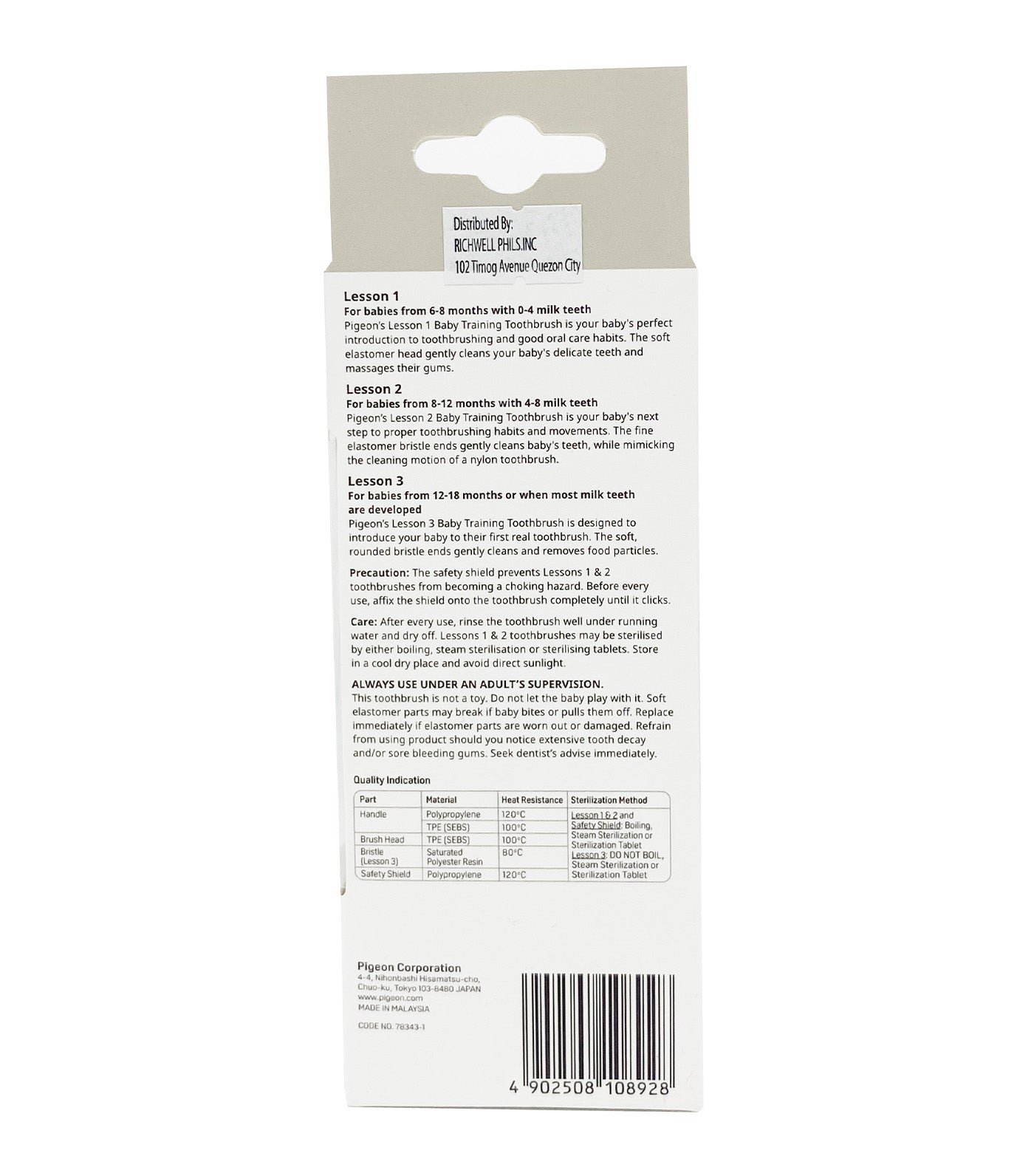 Training Toothbrush 1 2 3 Set