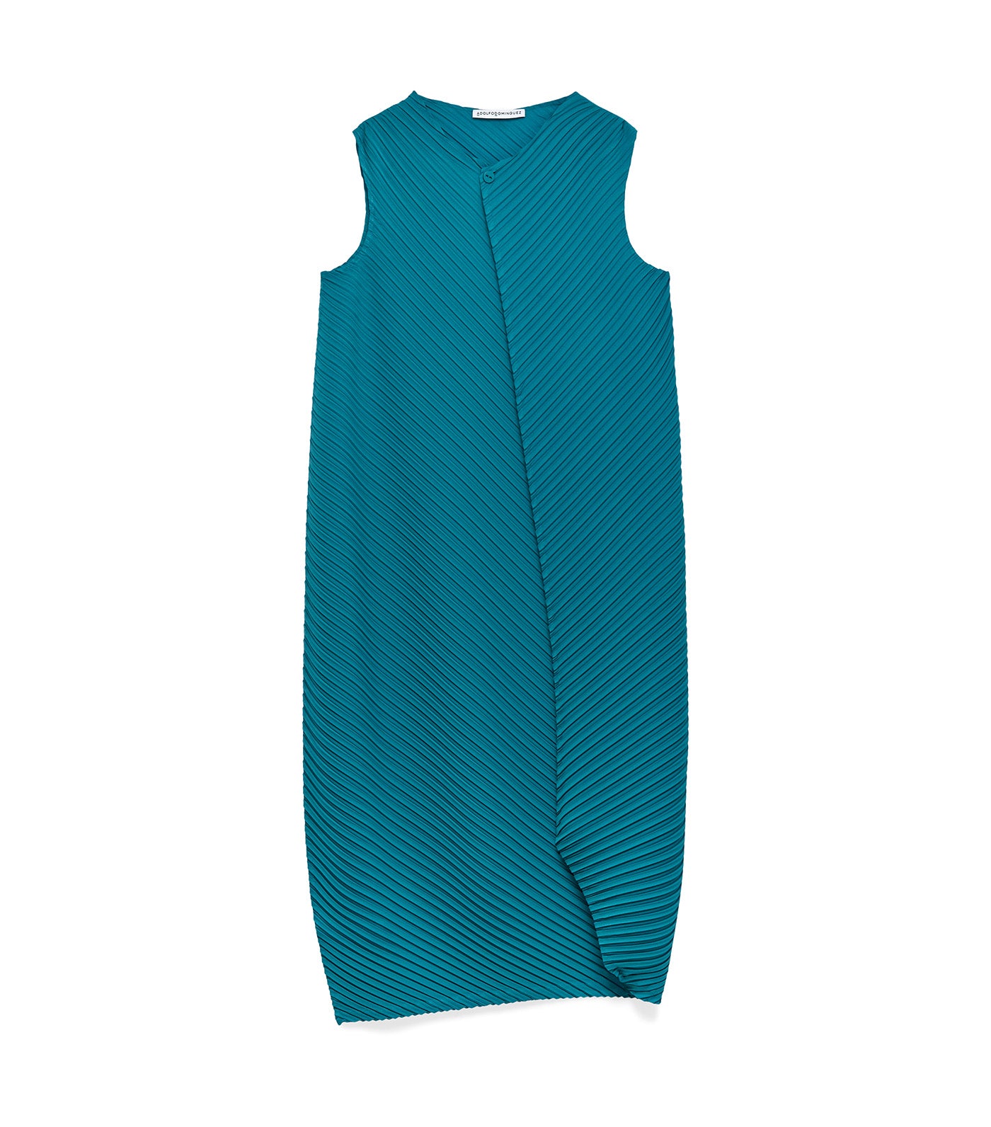 Recycled Polyester Crinkle Dress Blue