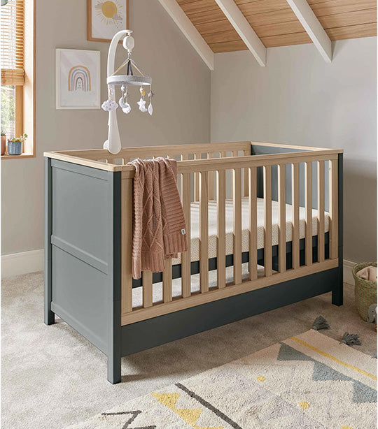 Harwell Baby Cotbed - Grey/Natural