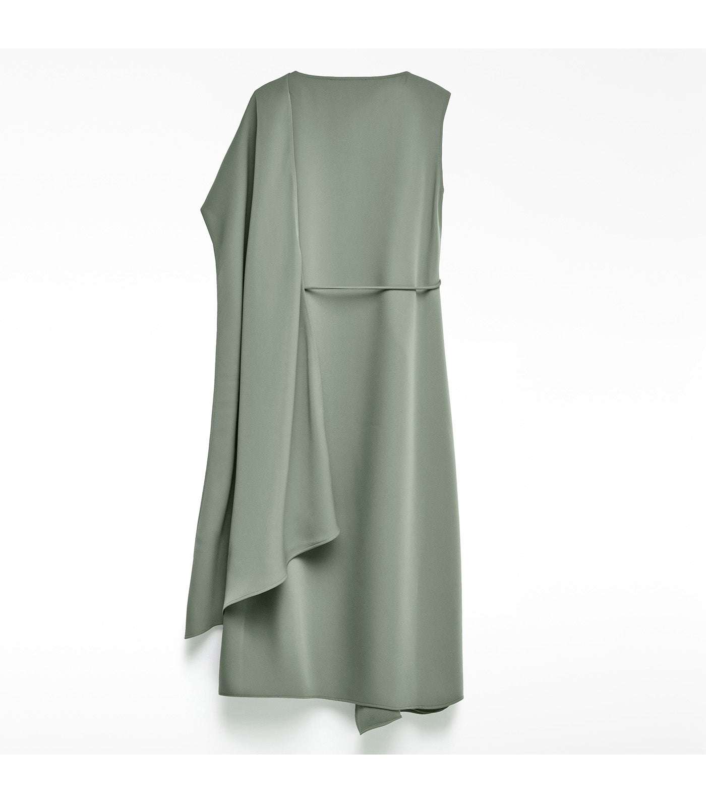 Double-Front Midi Dress Bottle Green