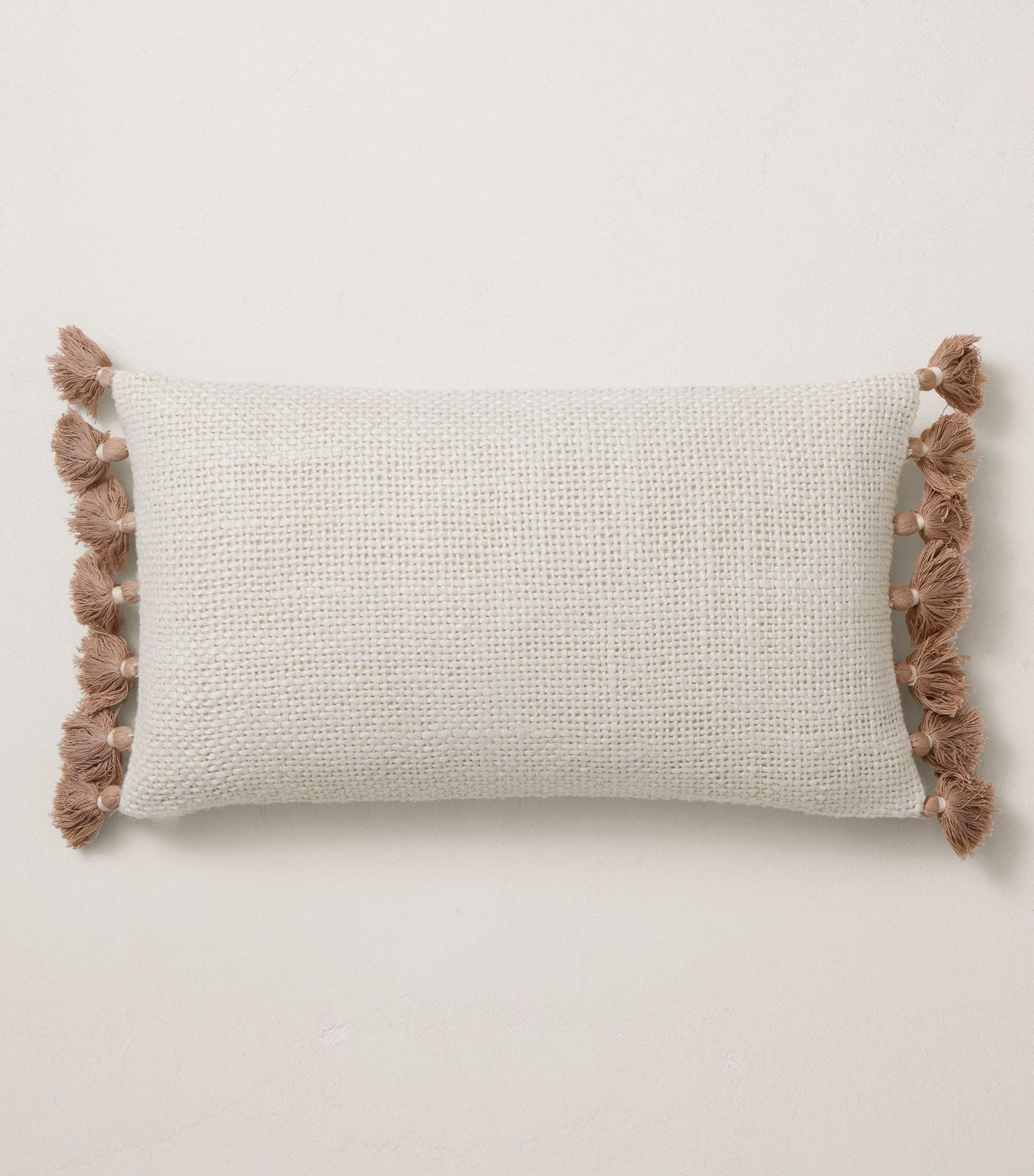 west elm Two Tone Chunky Linen Tassels Pillow Cover